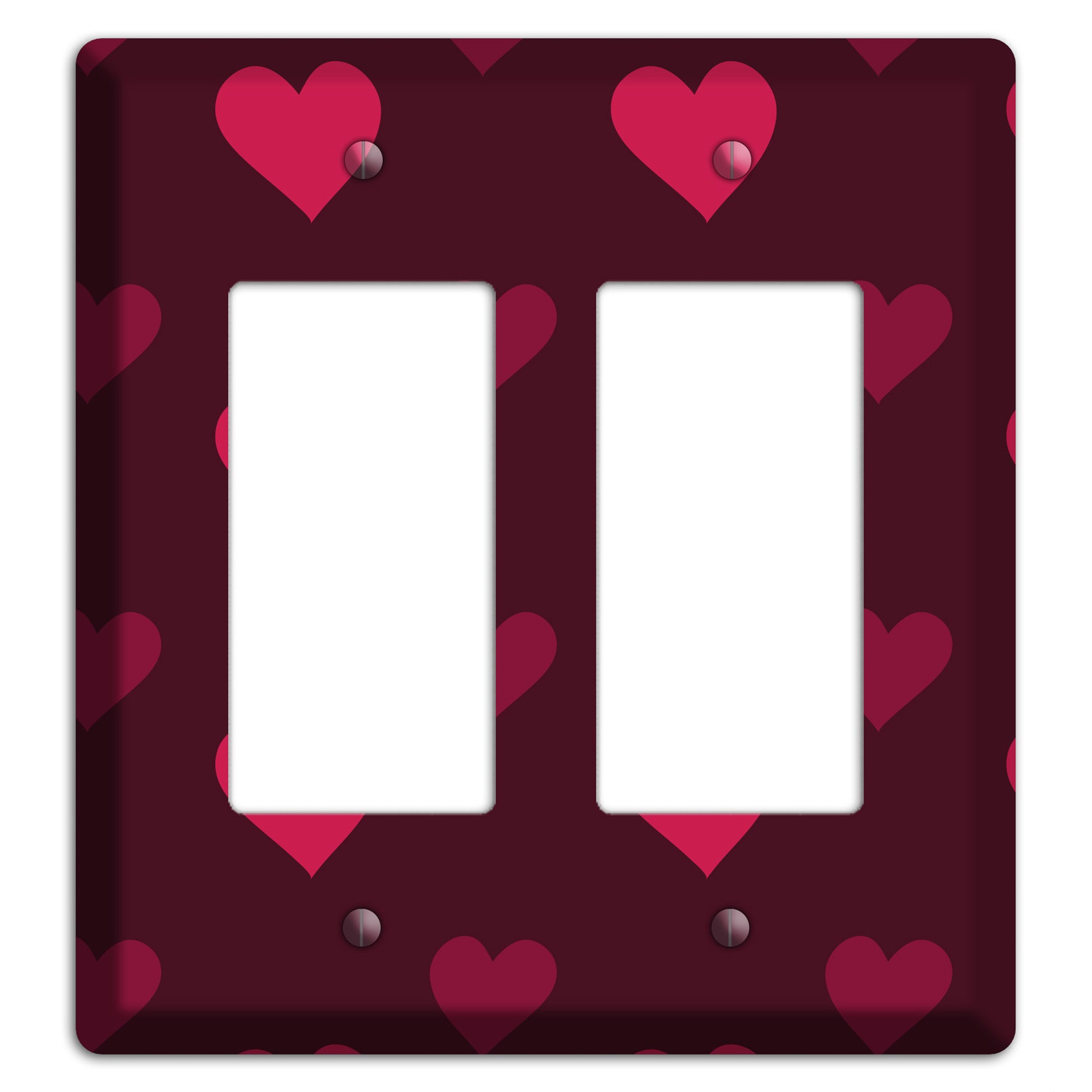 Tiled Large Hearts 2 Rocker Wallplate