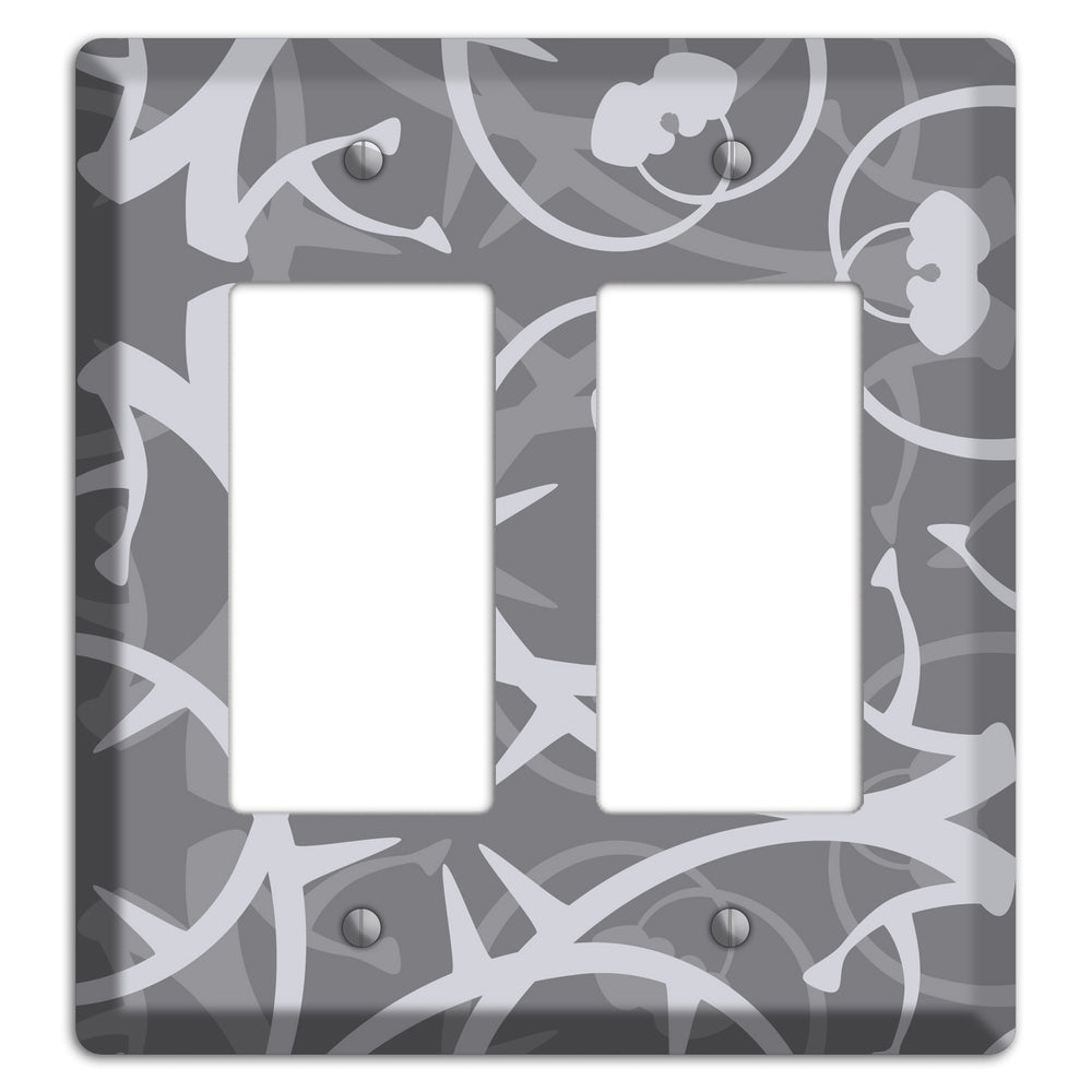 Grey Abstract Swirl 2 Rocker Wallplate