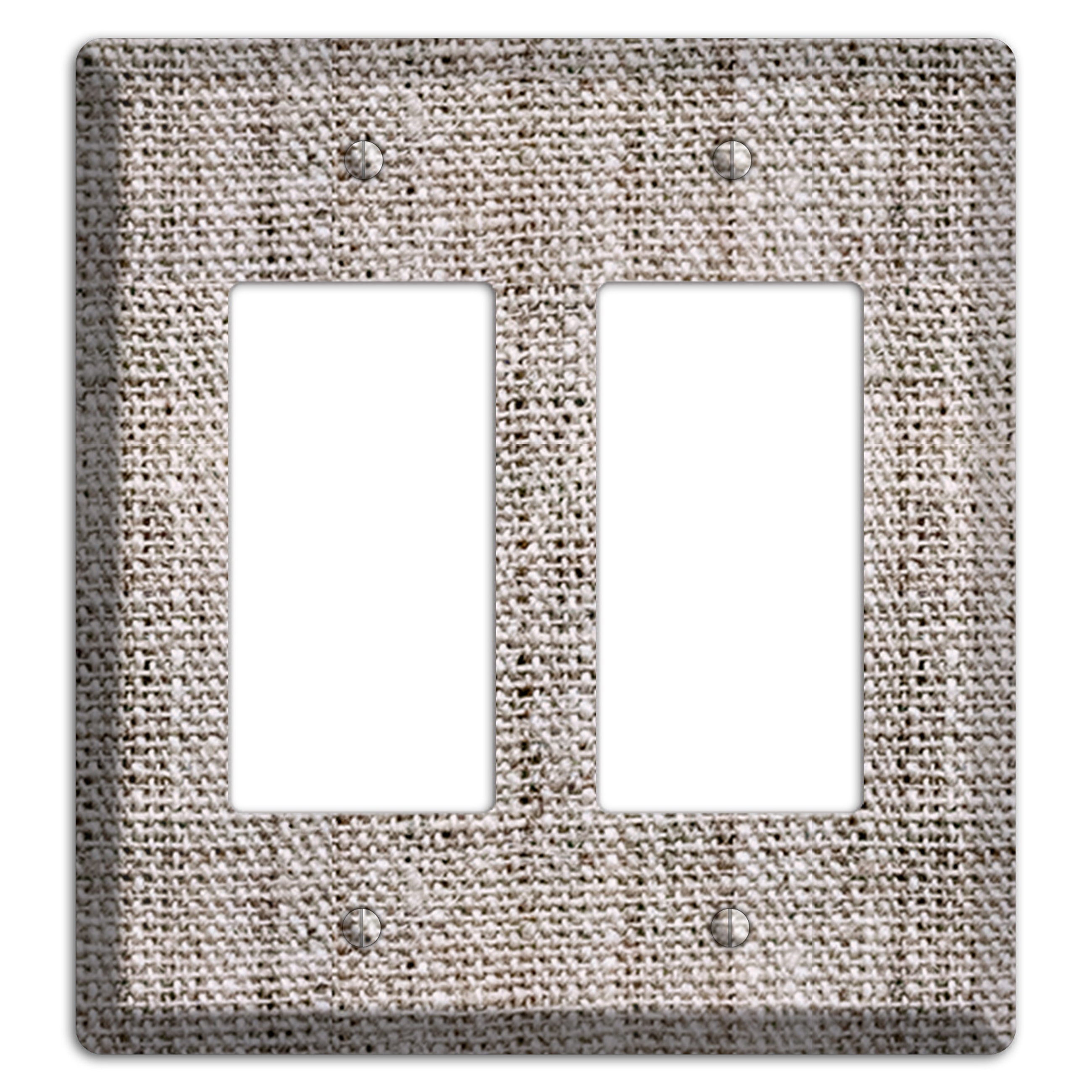 Natural Gray Burlap 2 Rocker Wallplate
