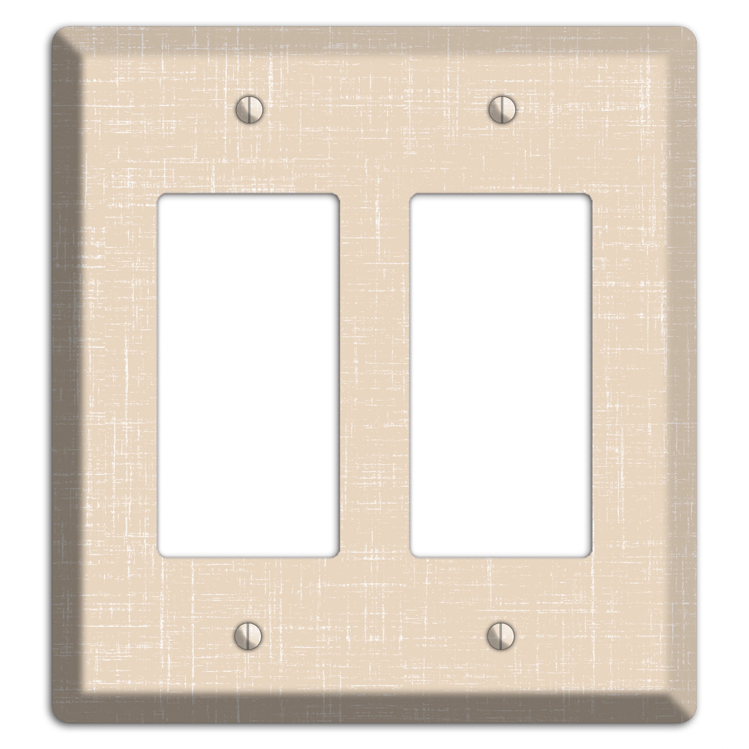 Double Spanish White Neutral Texture 2 Rocker Wallplate