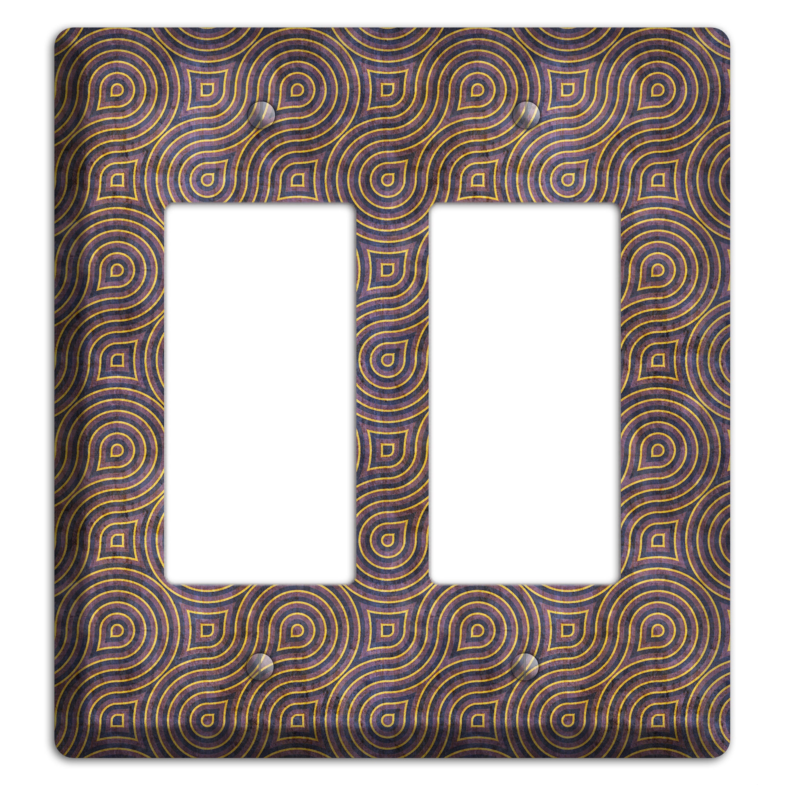 Purple Swirl 2 Rocker Wallplate