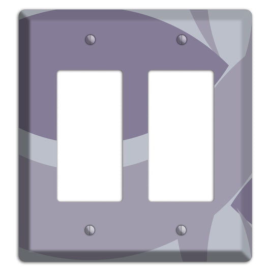 Grey and Lavender Abstract 2 Rocker Wallplate