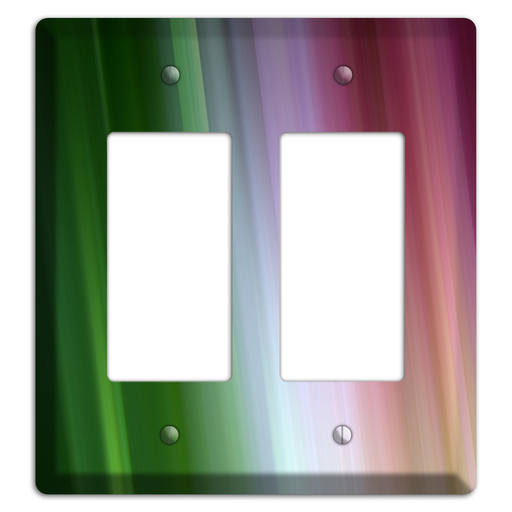 Green Lavender and Pink Ray of Light 2 Rocker Wallplate