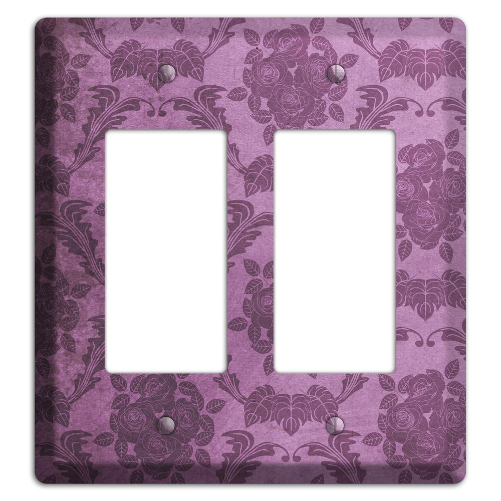Bouquet Vintage Rose Damask 2 Rocker Wallplate