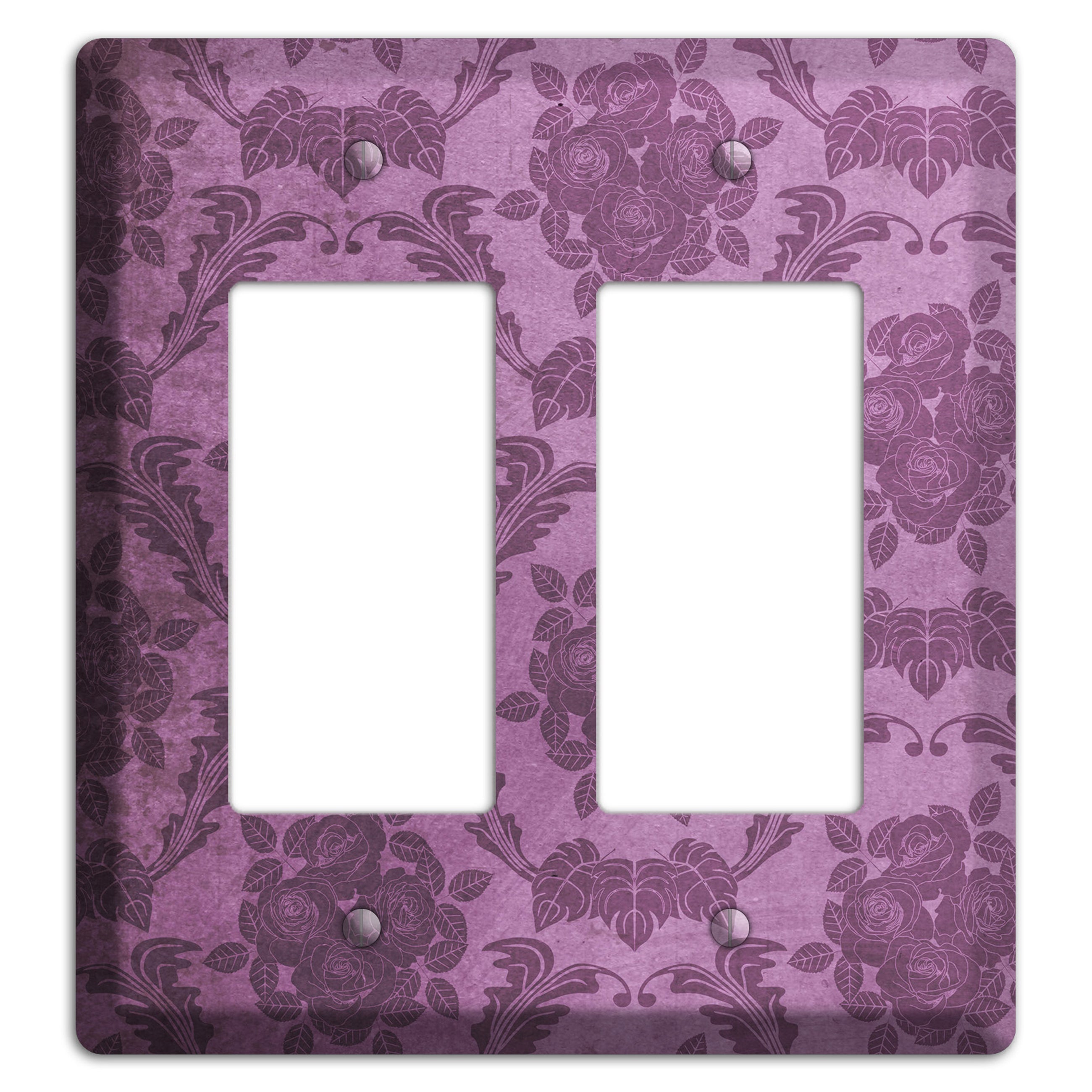 Bouquet Vintage Rose Damask 2 Rocker Wallplate