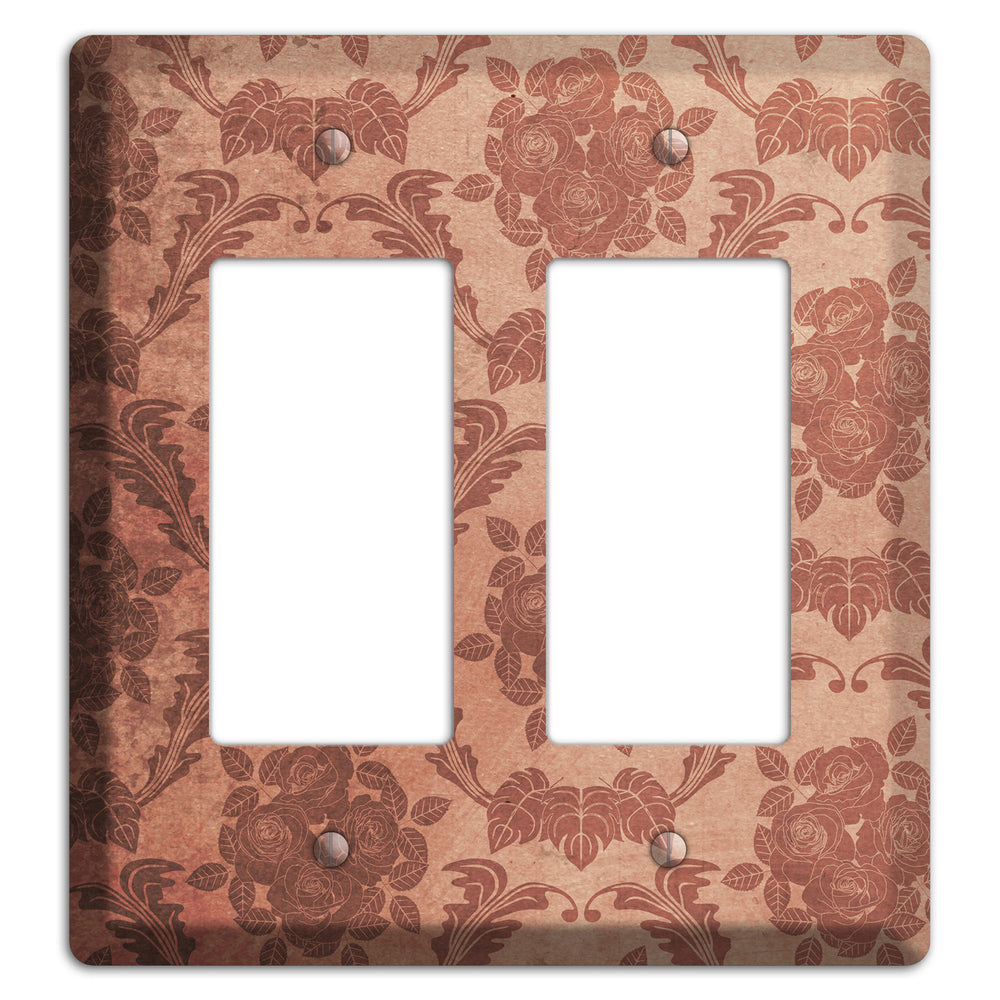 Old Rose Vintage Rose Damask 2 Rocker Wallplate