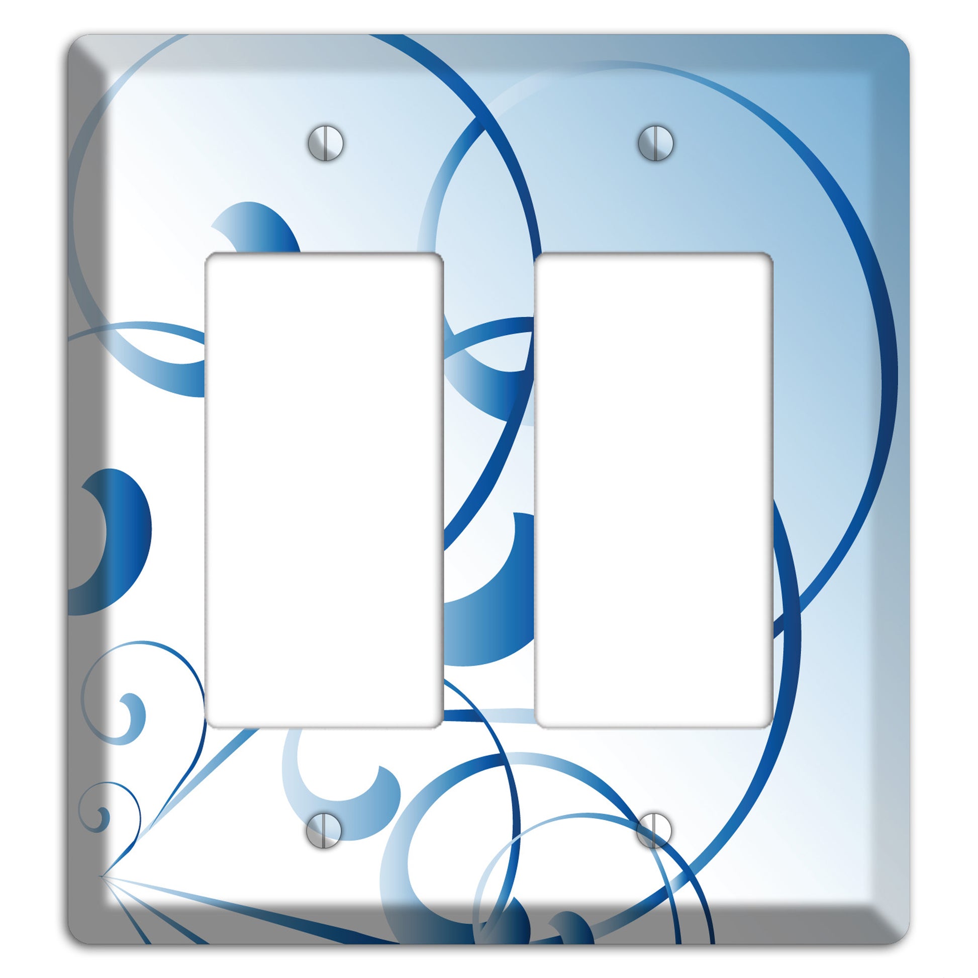 Blue Swoop 2 Rocker Wallplate