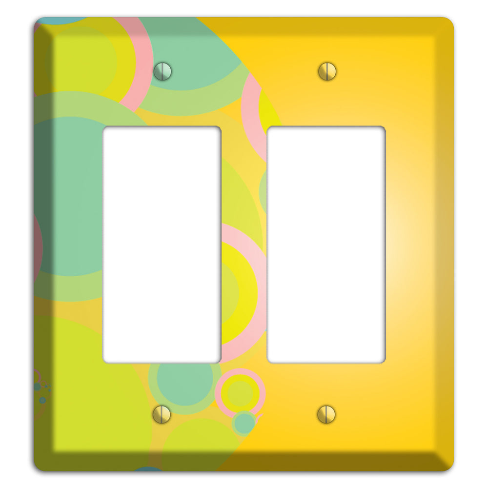 Yellow Circles 2 Rocker Wallplate