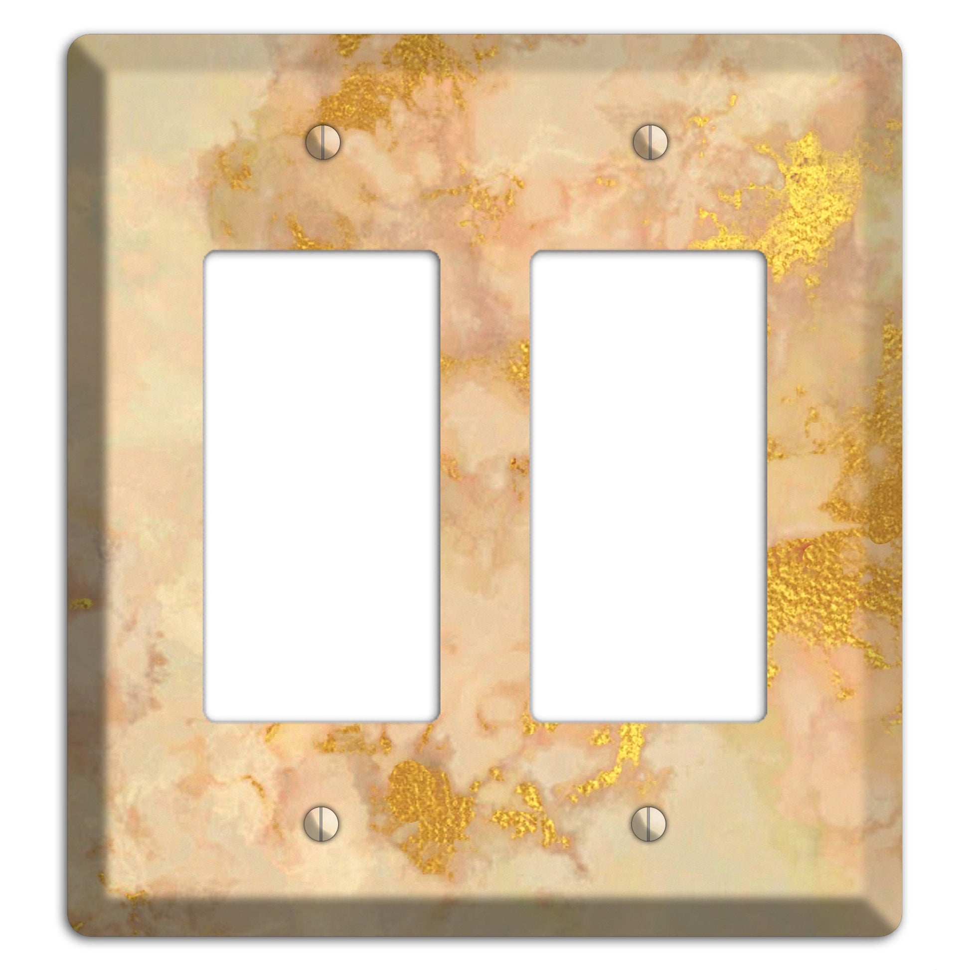 Old Gold Marble 2 Rocker Wallplate