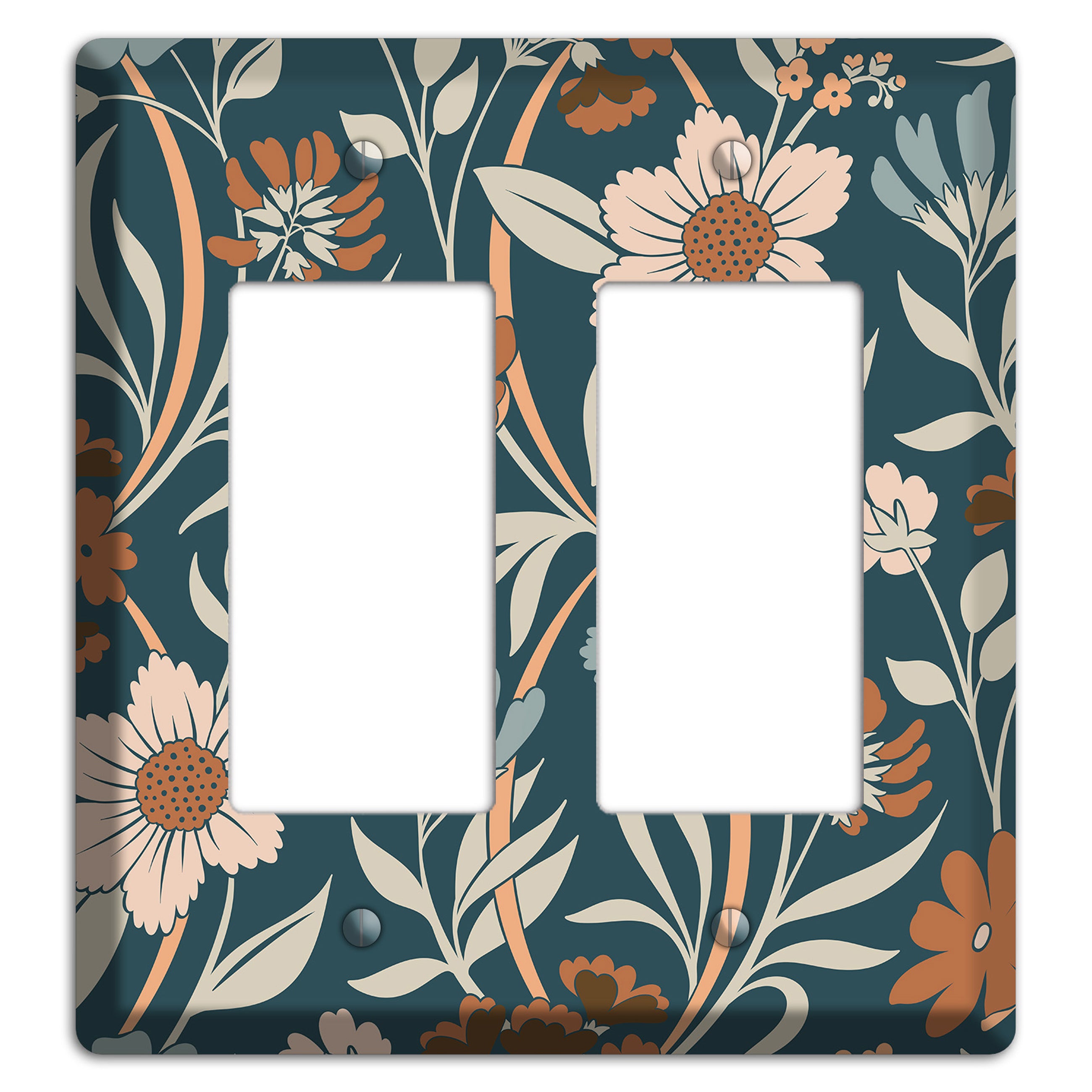 Summer Floral 1 2 Rocker Wallplate
