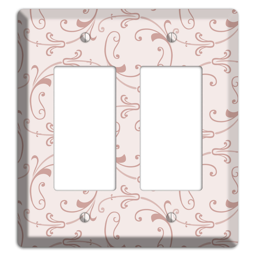 Dusty Rose Victorian Sprig 2 Rocker Wallplate