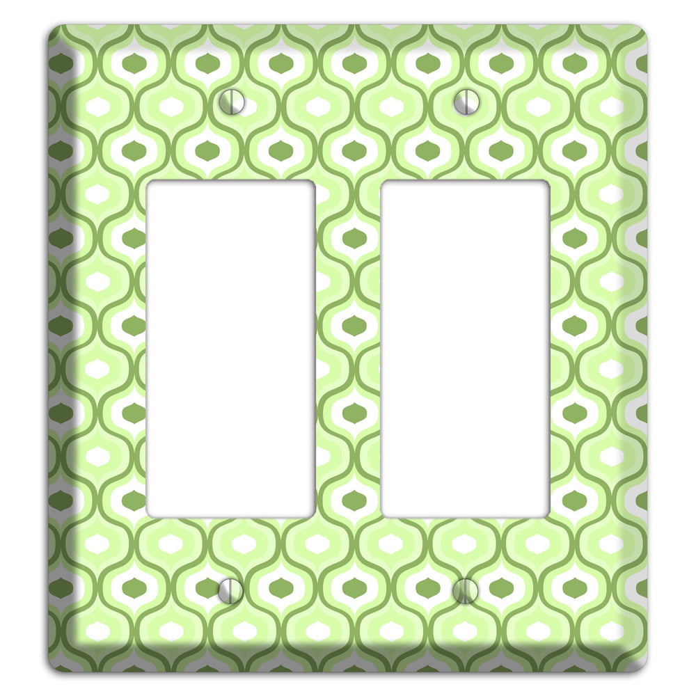 Multi Green Double Scallop 2 2 Rocker Wallplate