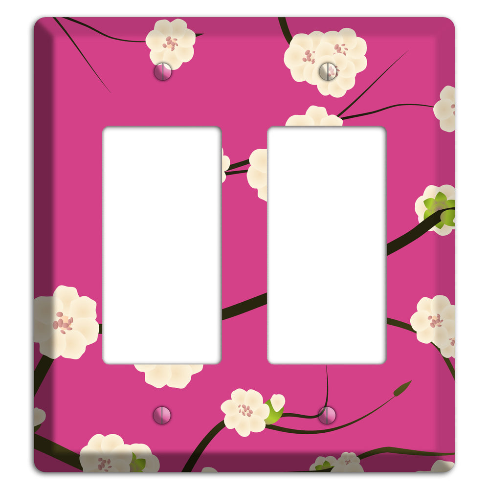 Pink Cherry Blossoms 2 2 Rocker Wallplate