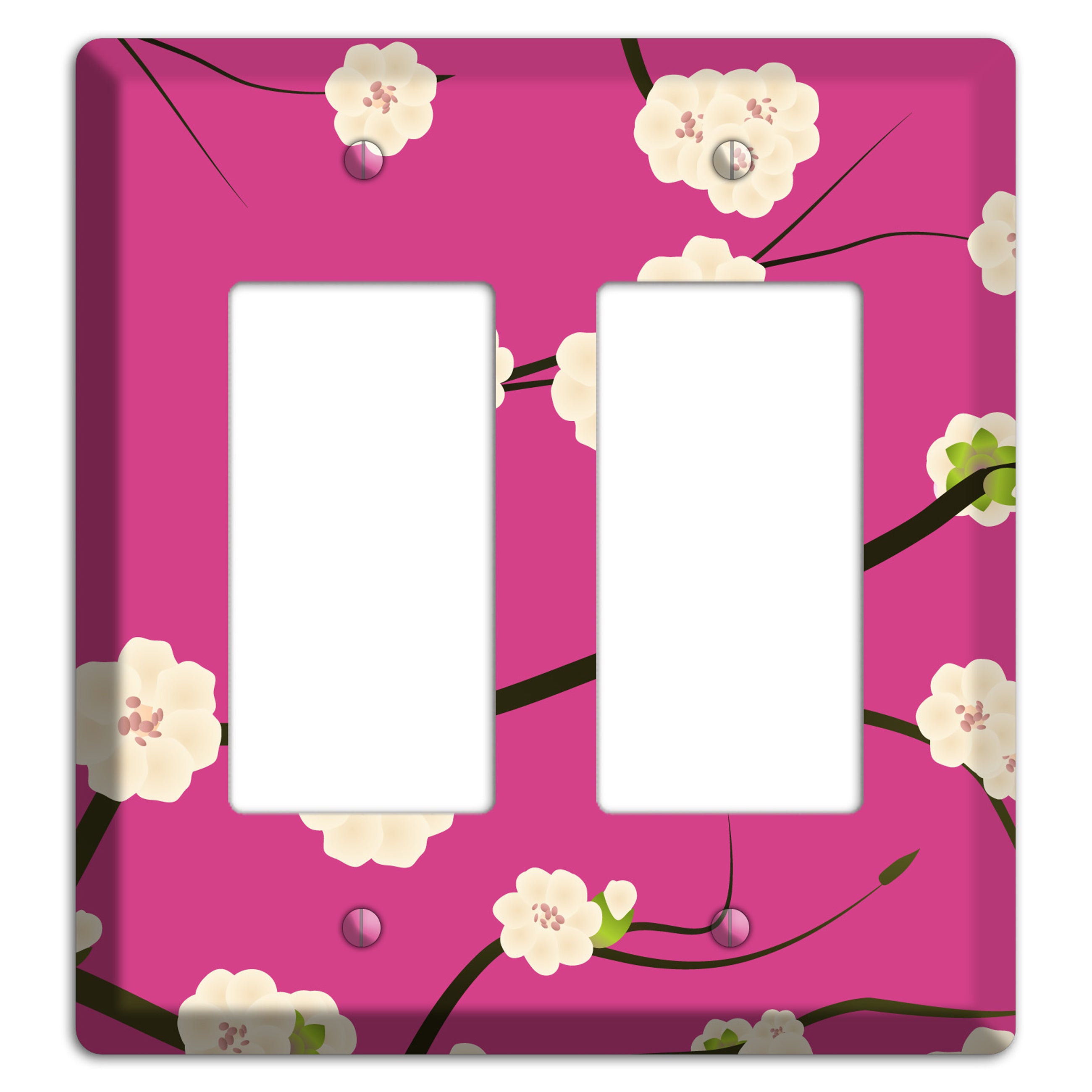 Pink Cherry Blossoms 2 2 Rocker Wallplate