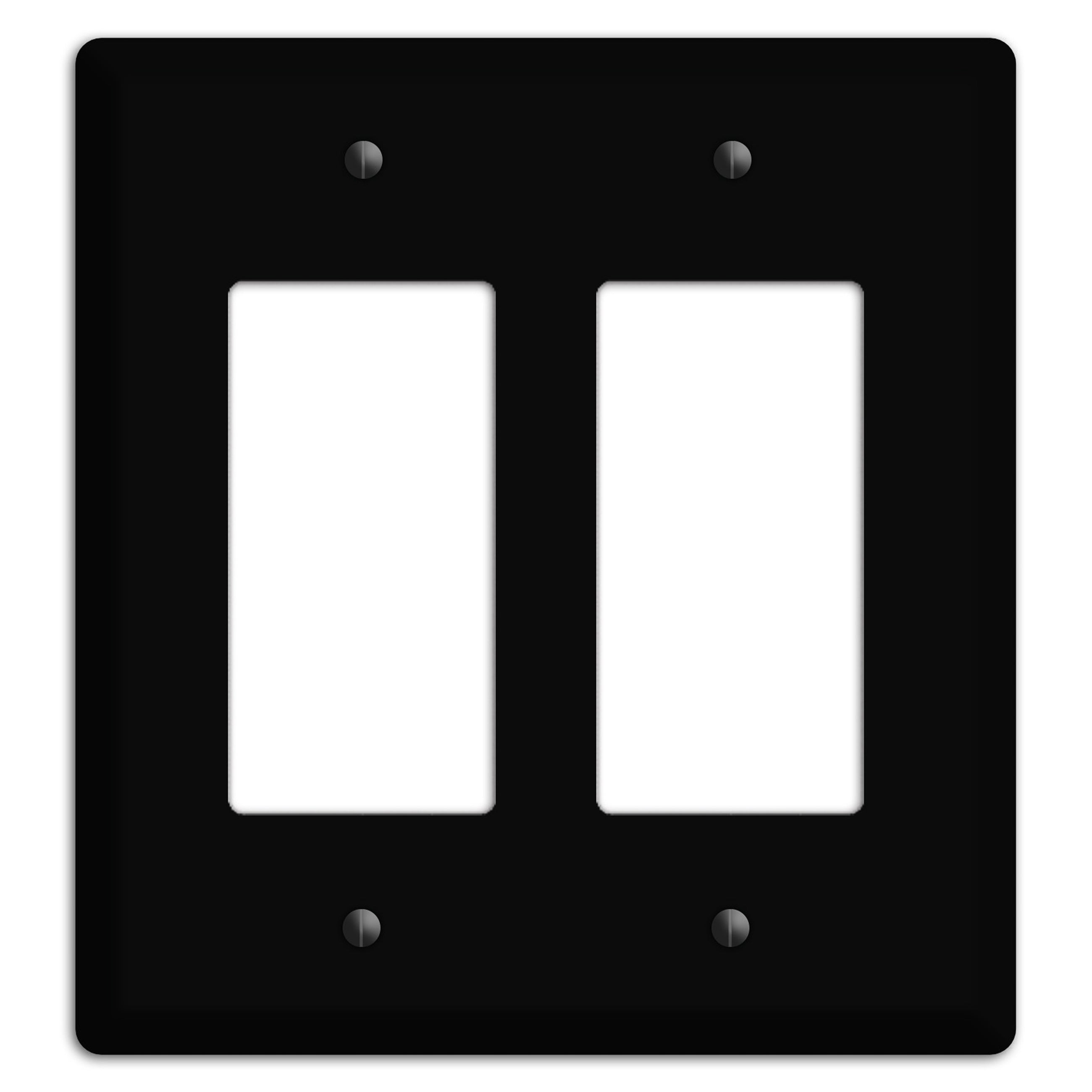 Satin Black Metal 2 Rocker Wallplate