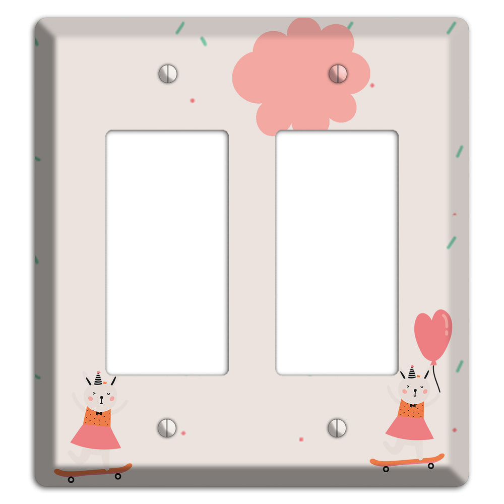 Skateboard Kitty 2 Rocker Wallplate
