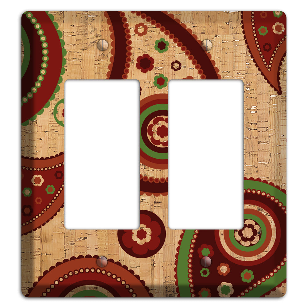 Paisley Cork 2 Rocker Wallplate