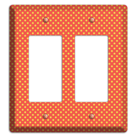 Orange Multi Tiny Polka Dots 2 Rocker Wallplate