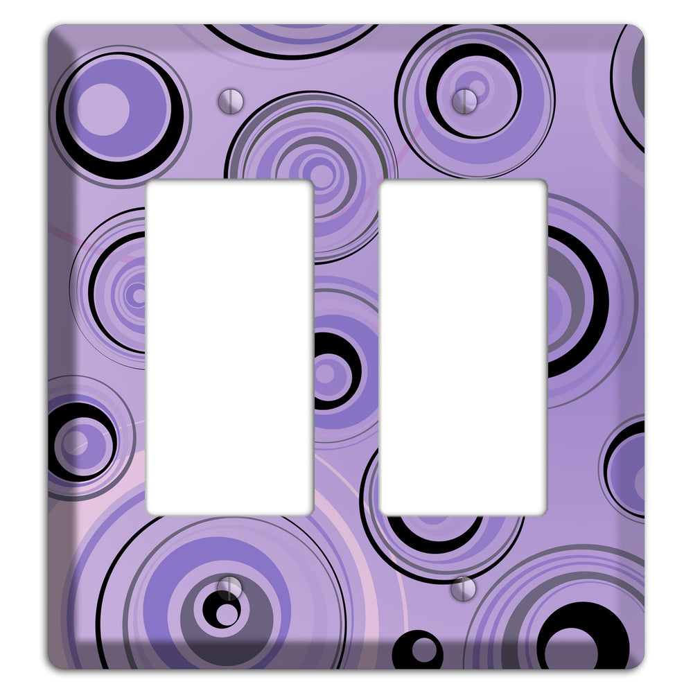 Lavender Circles 2 Rocker Wallplate