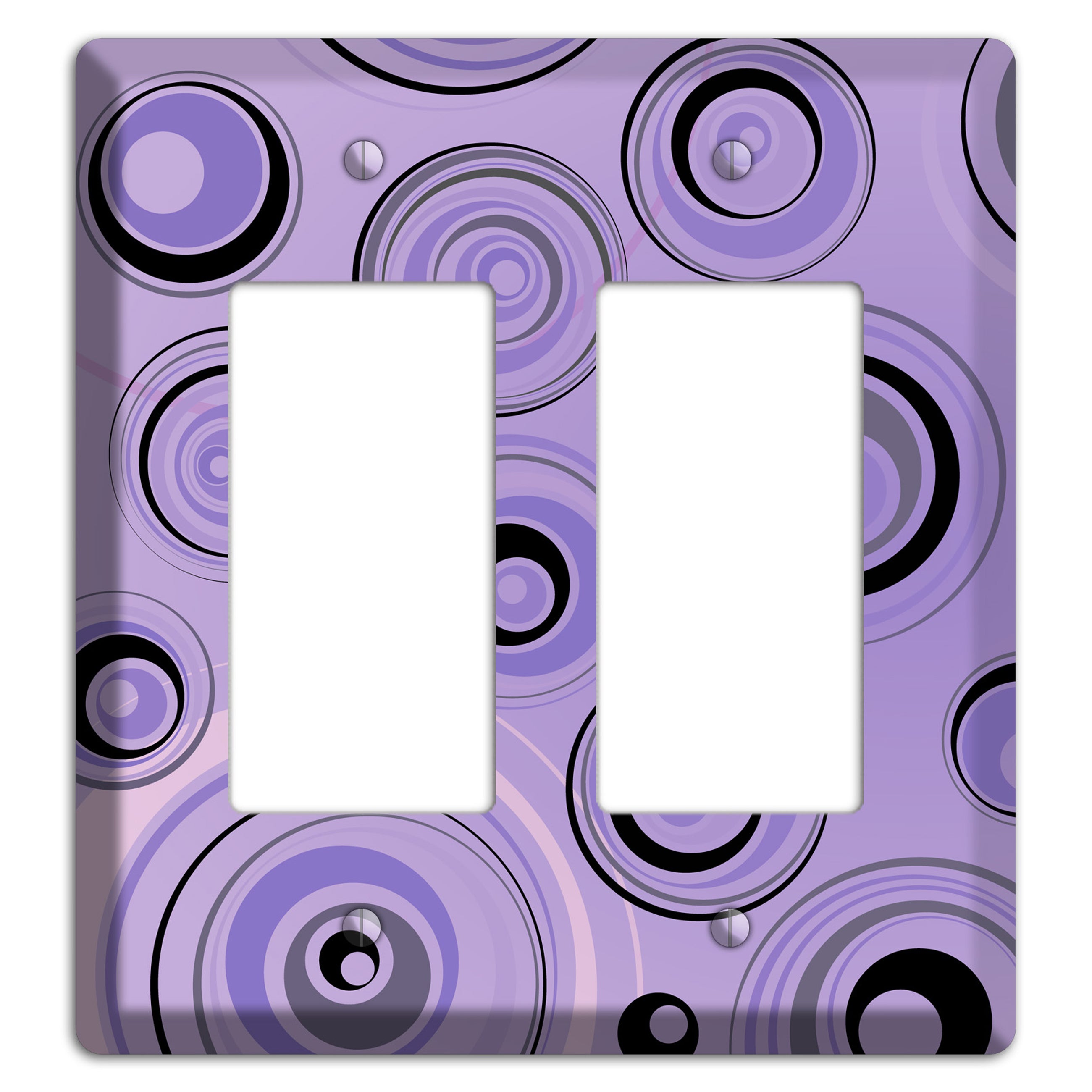 Lavender Circles 2 Rocker Wallplate