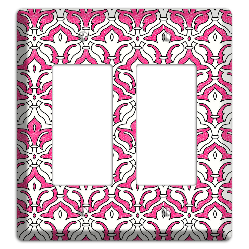 Pink Scallop Tapestry 2 Rocker Wallplate