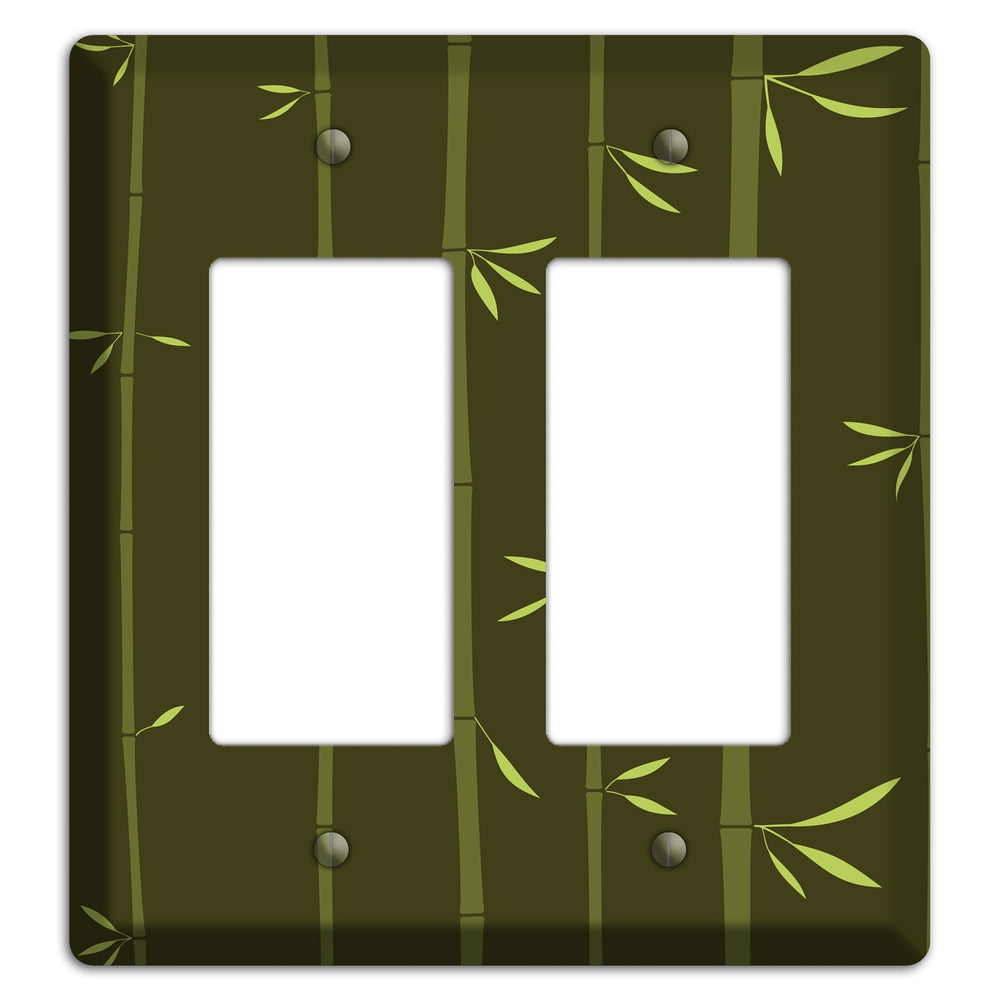 Dark Green Bamboo 2 Rocker Wallplate