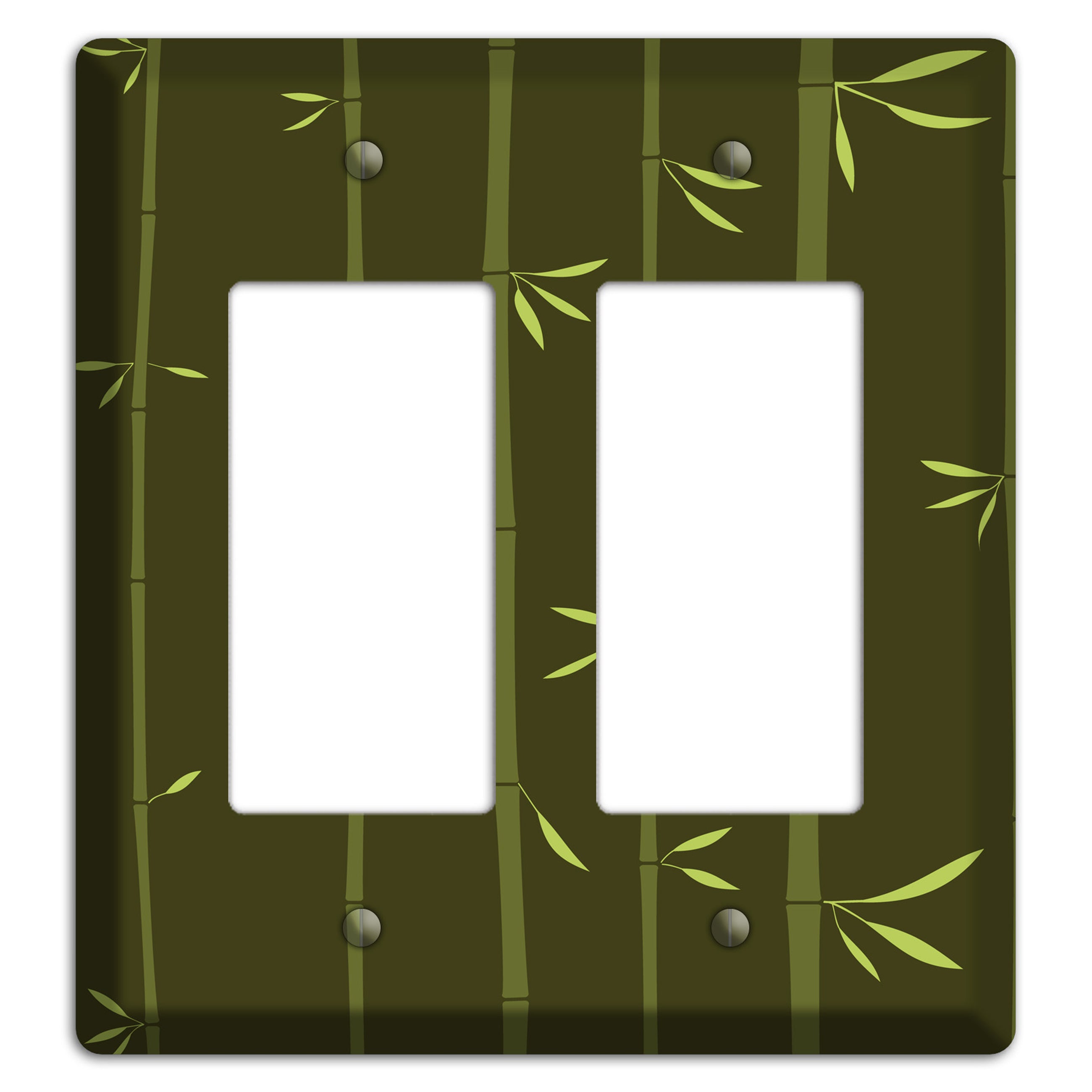 Dark Green Bamboo 2 Rocker Wallplate