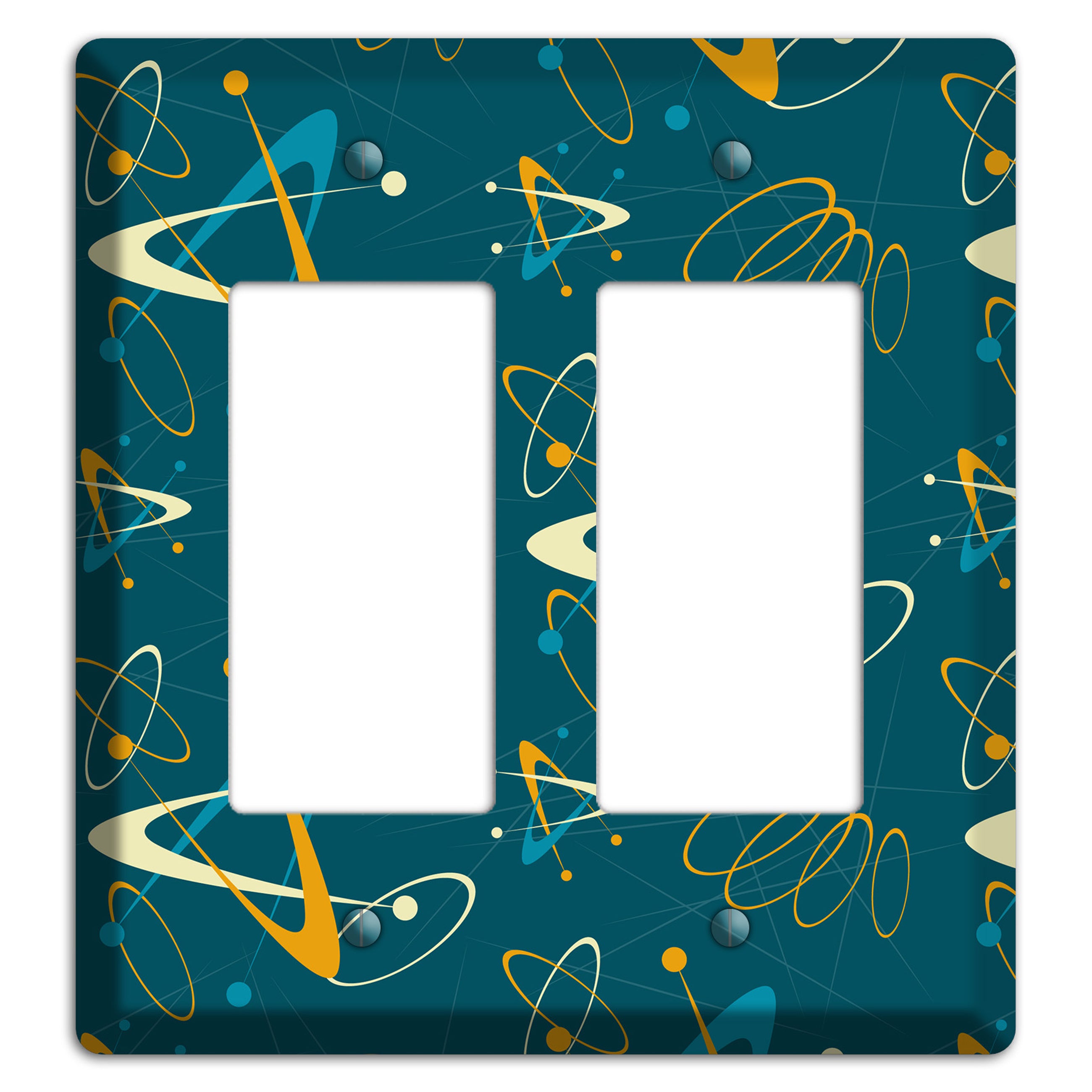 Mustard and Blue Atomic 2 Rocker Wallplate