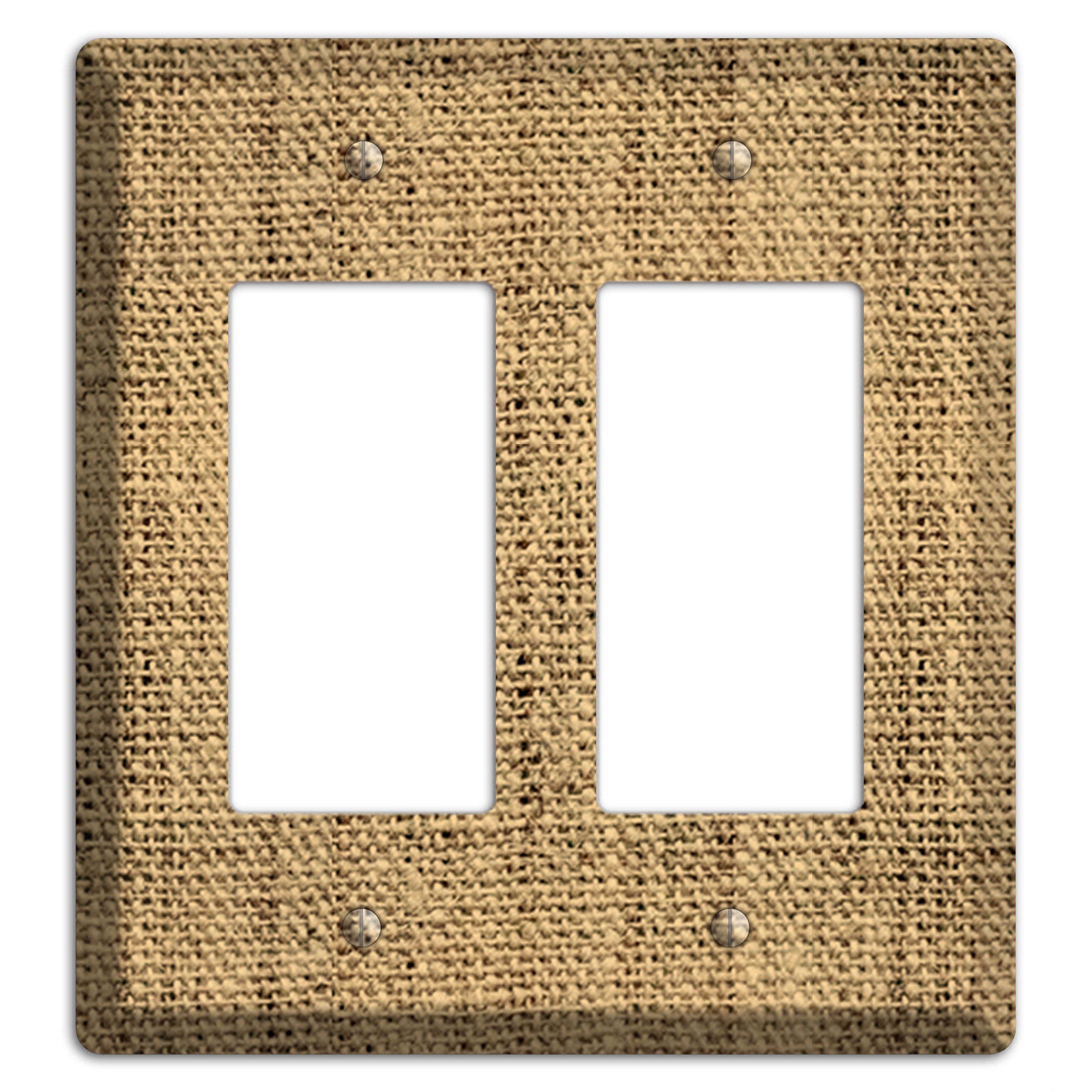 Teak Burlap 2 Rocker Wallplate