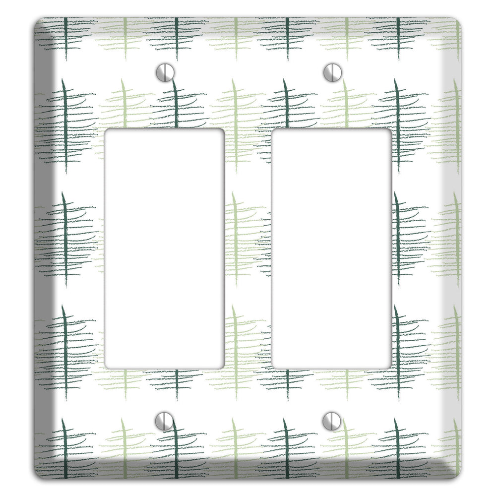 Leaves Style B 2 Rocker Wallplate