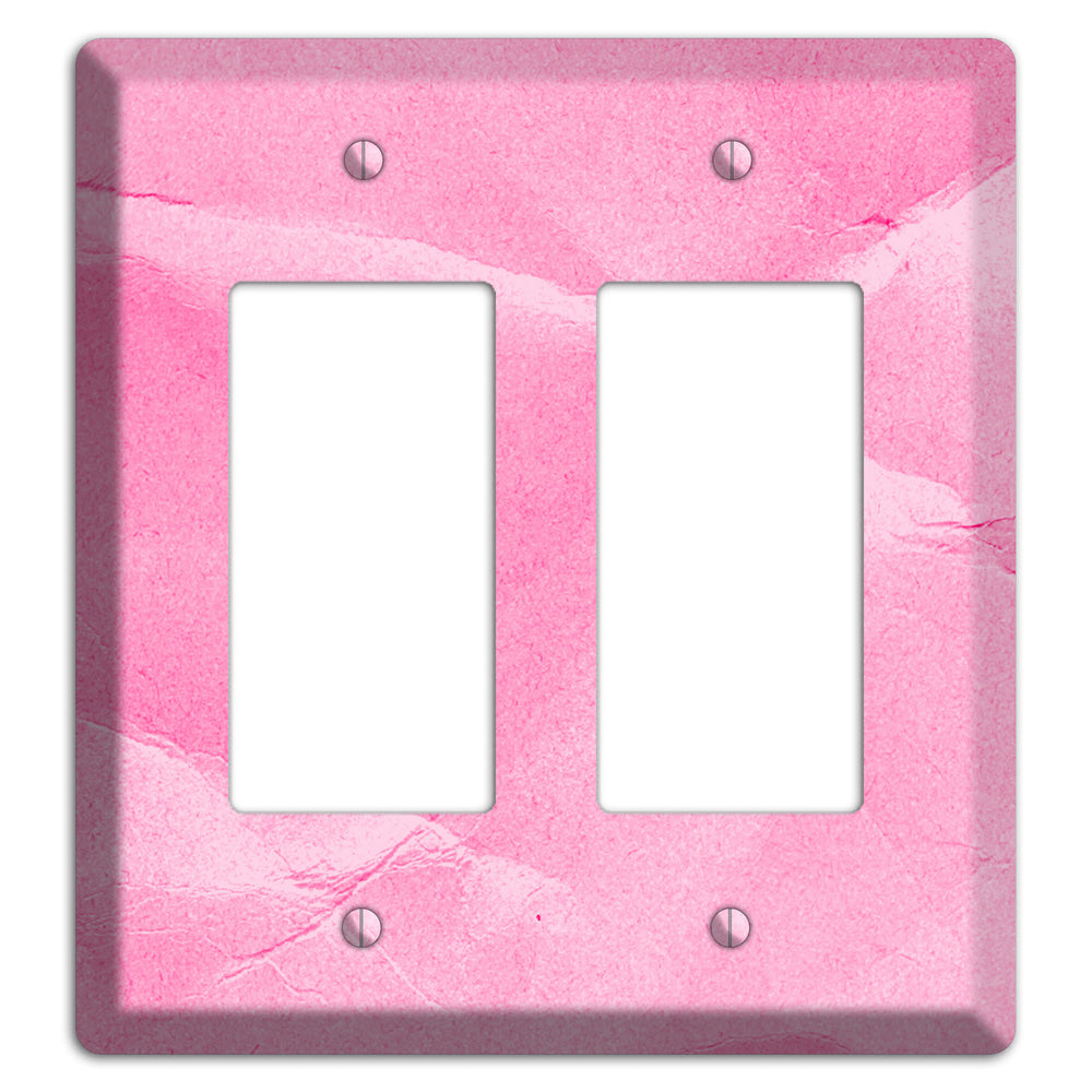 Carnation Pink Texture 2 Rocker Wallplate