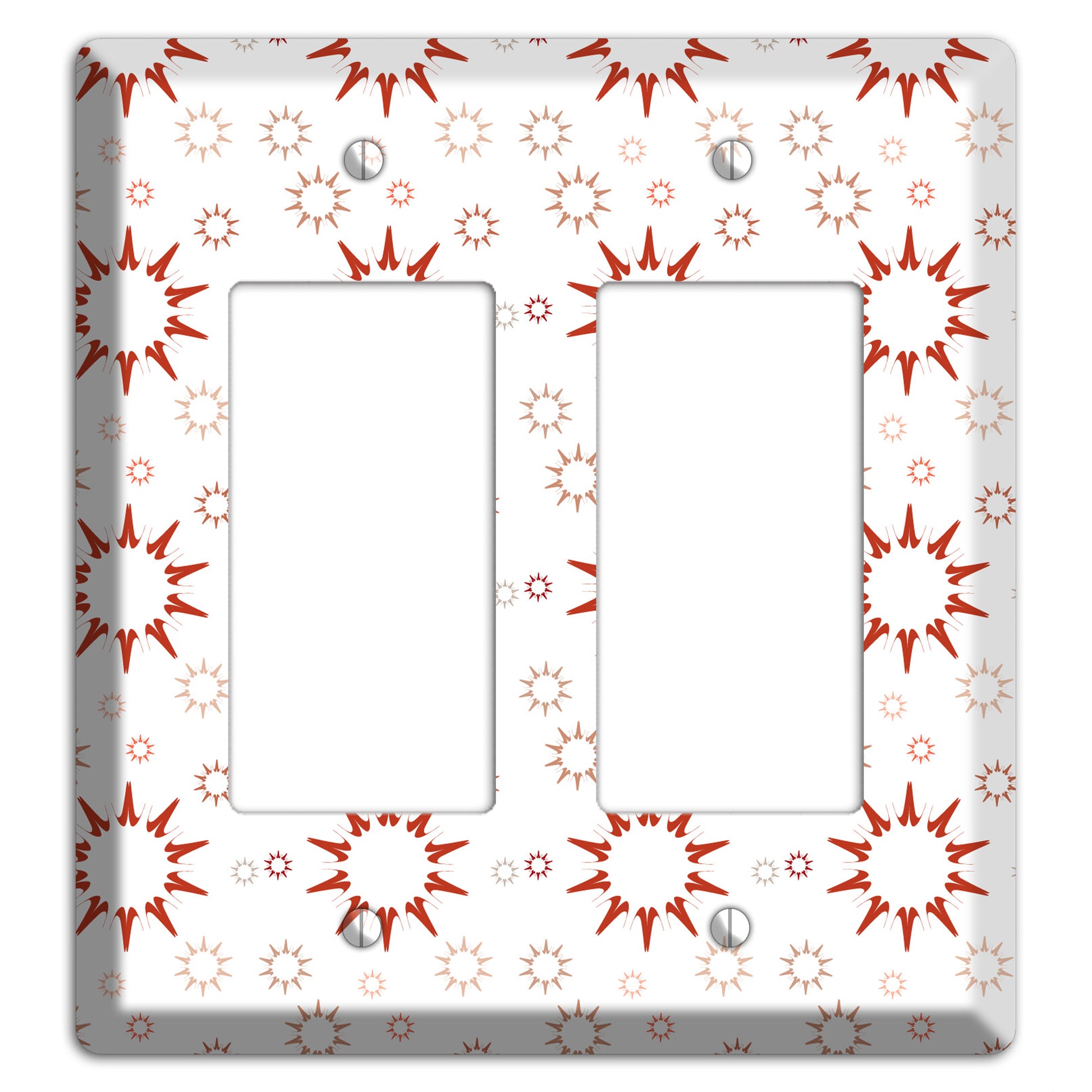 Maroon Retro Burst 2 Rocker Wallplate