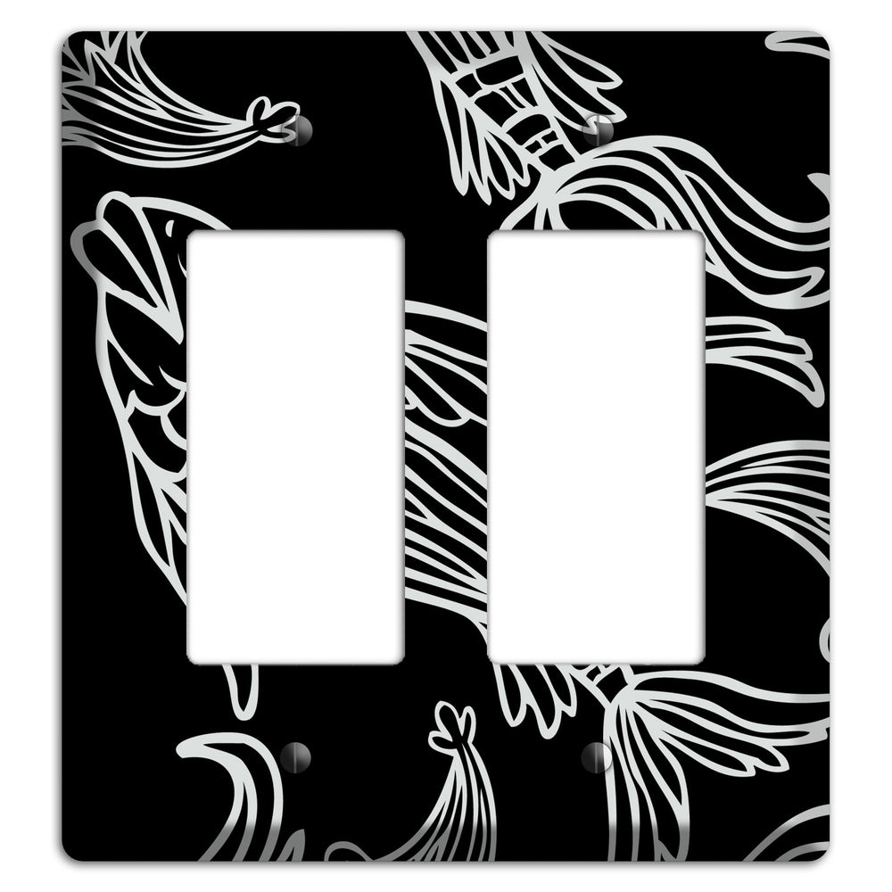 Black and White Koi 2 Rocker Wallplate