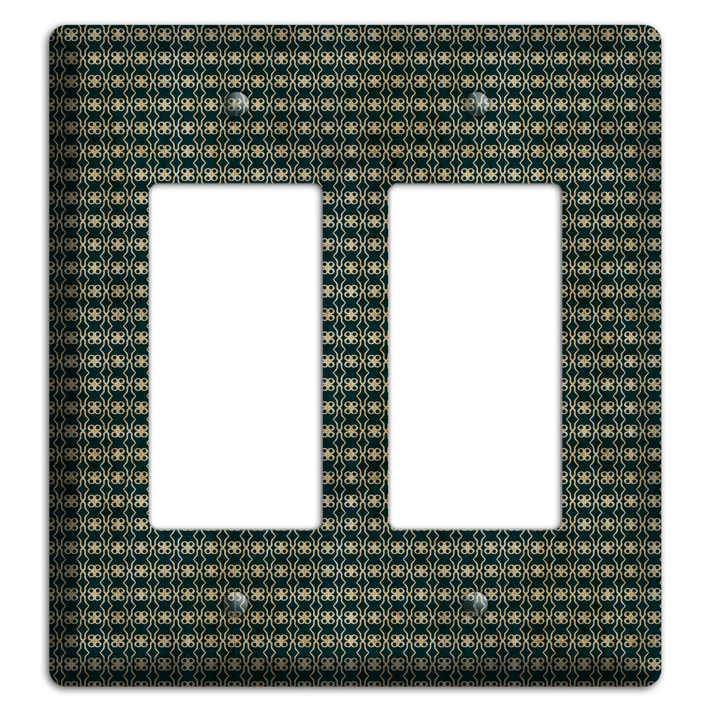 Dark Green Grunge Tiny Tiled Tapestry 2 2 Rocker Wallplate
