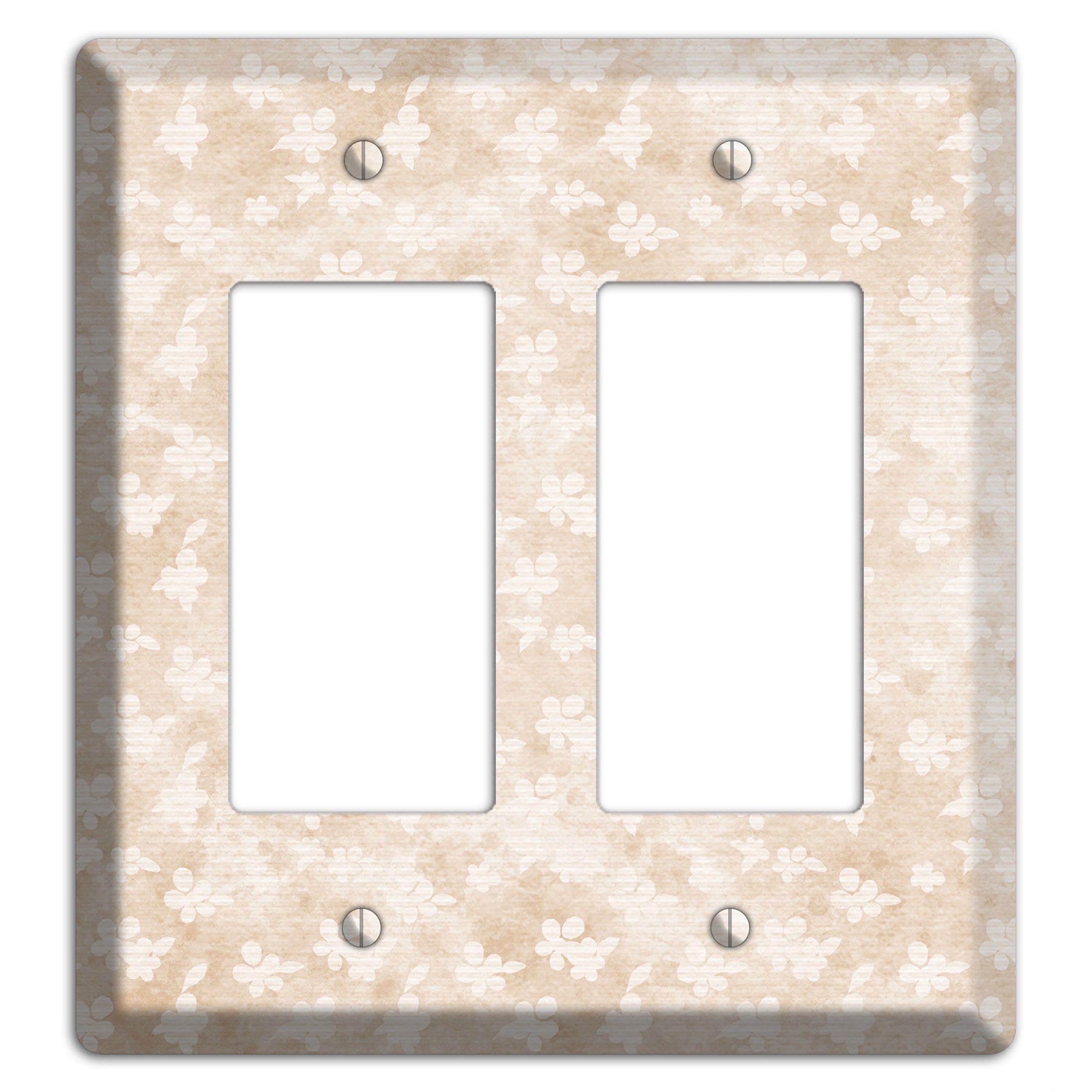 White Linen Neutral Texture 2 Rocker Wallplate