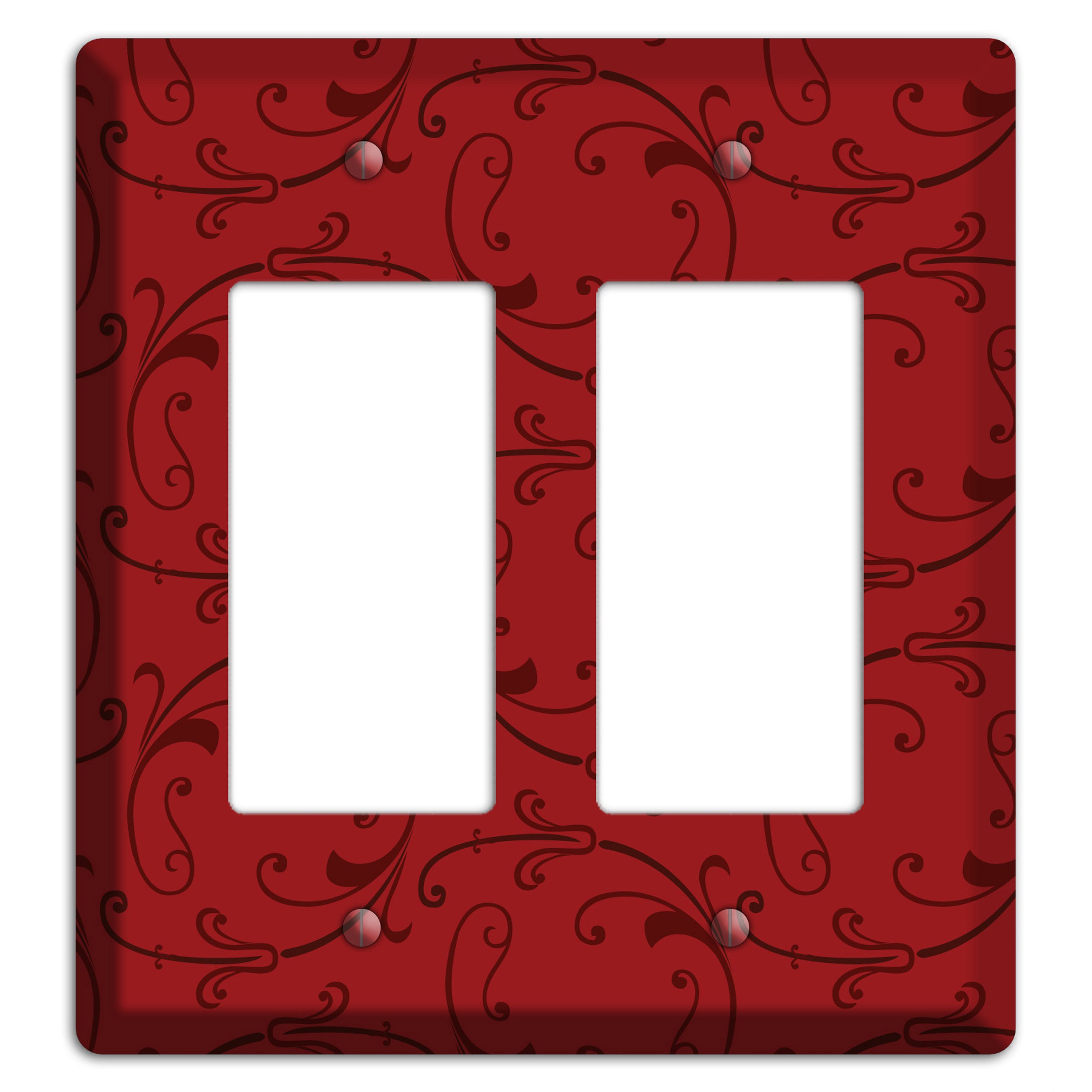 Red Victorian Sprig 2 Rocker Wallplate