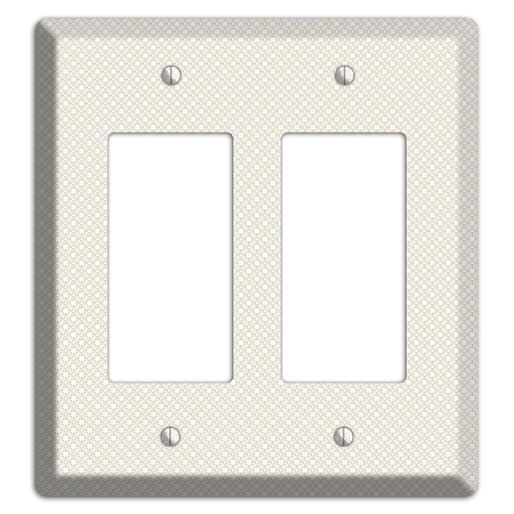 Off White Geometric 2 Rocker Wallplate