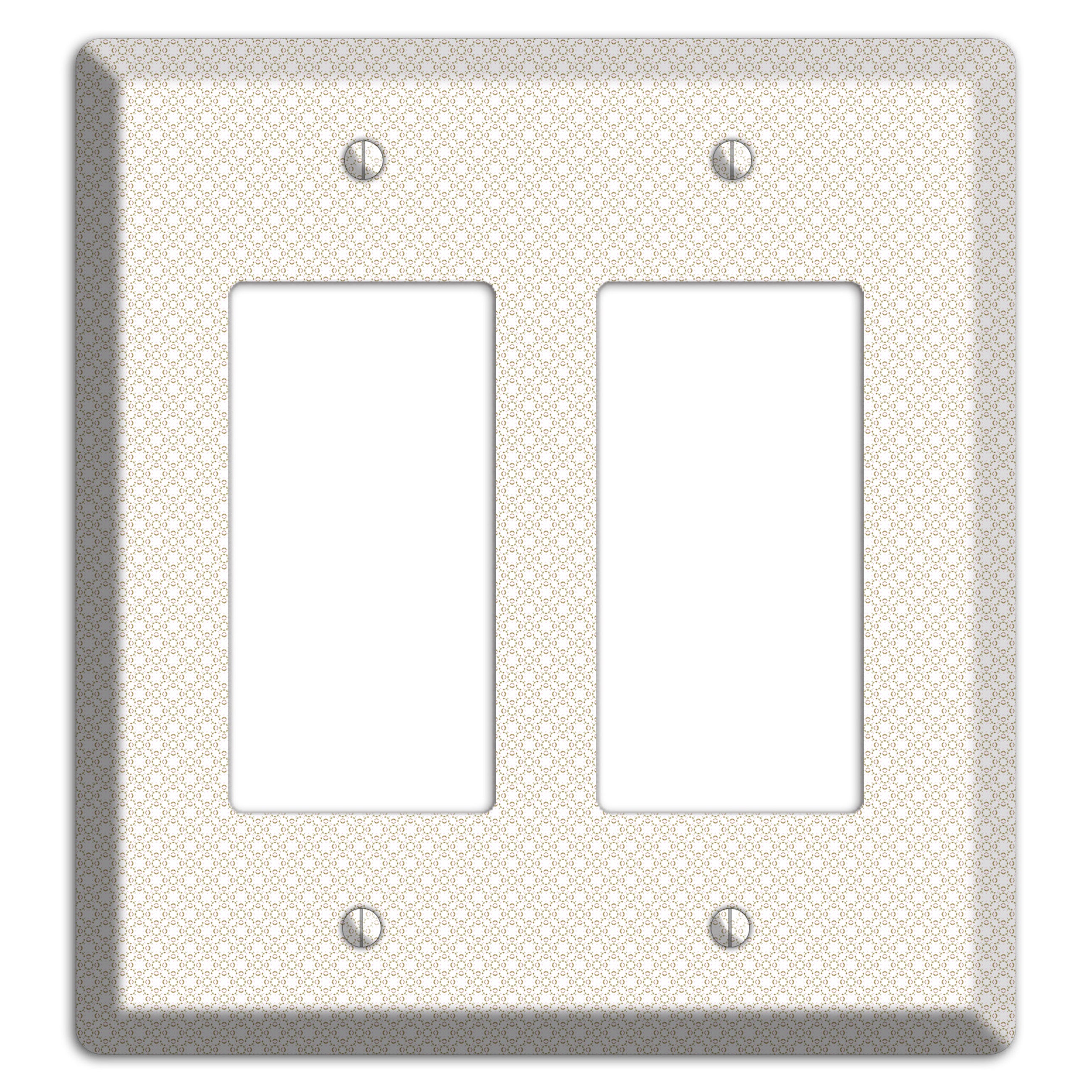 Off White Geometric 2 Rocker Wallplate