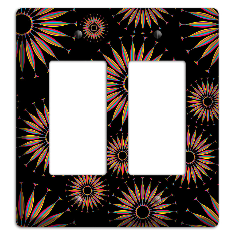 Black with Multi Suzani 2 Rocker Wallplate