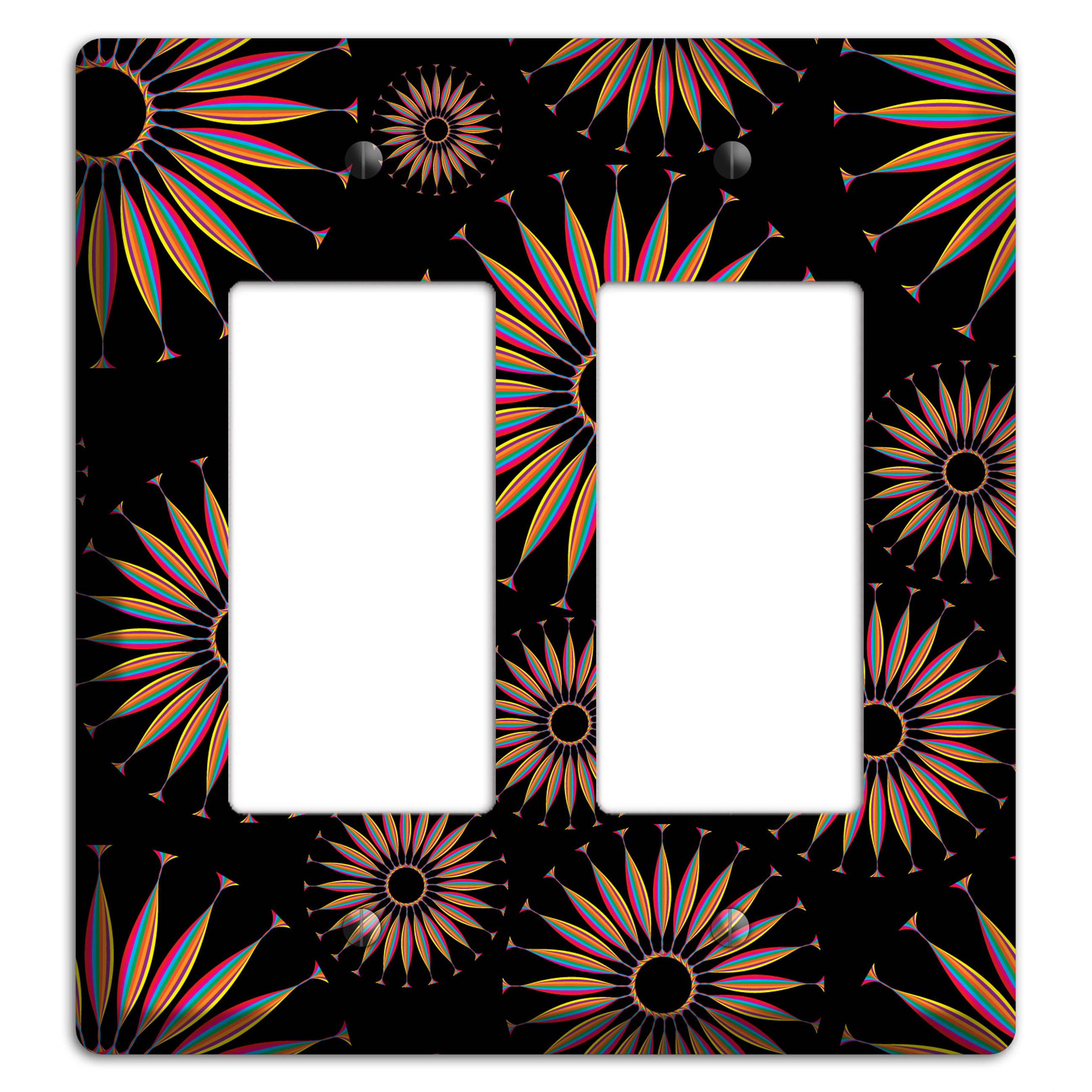 Black with Multi Suzani 2 Rocker Wallplate