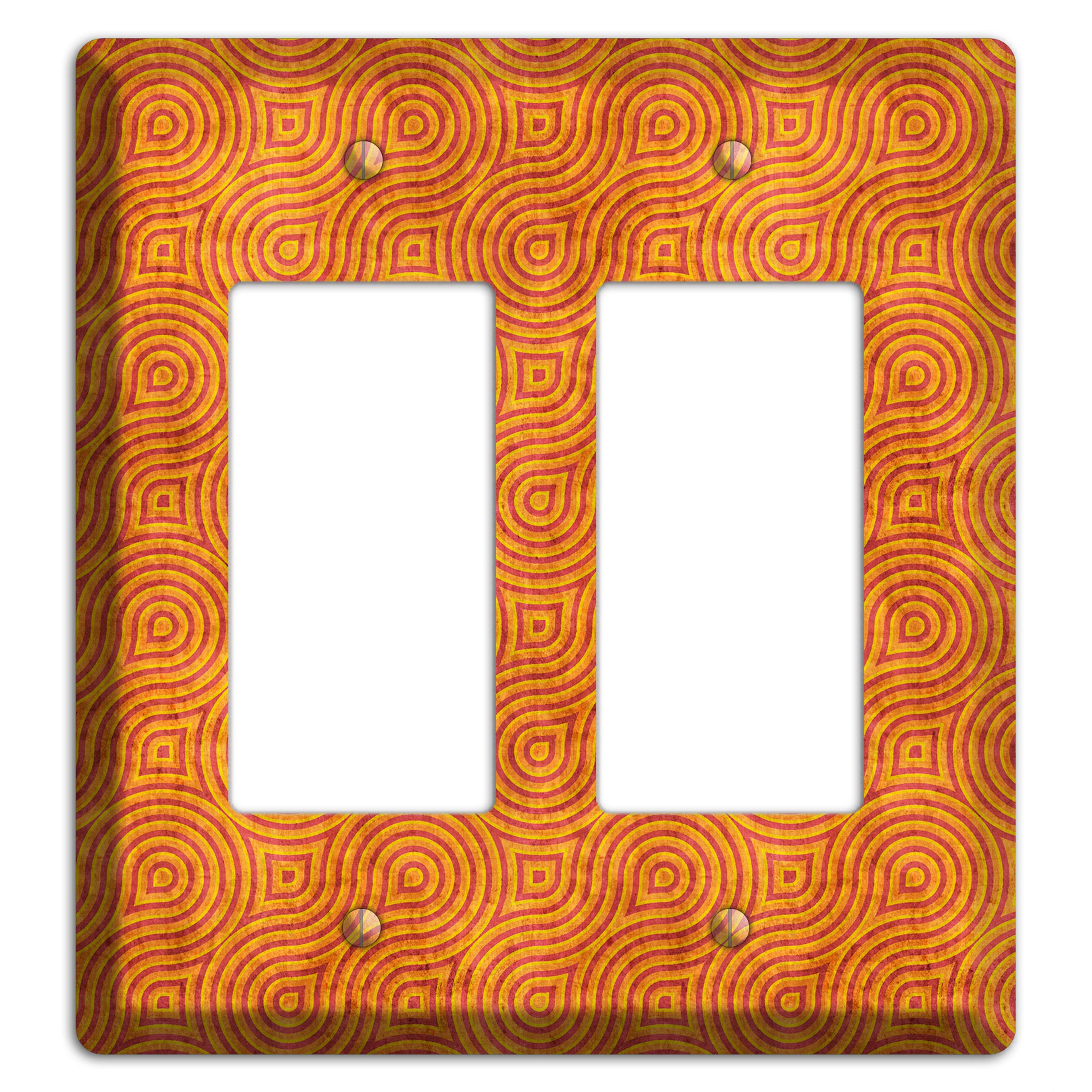 Red and Orange Swirl 2 Rocker Wallplate