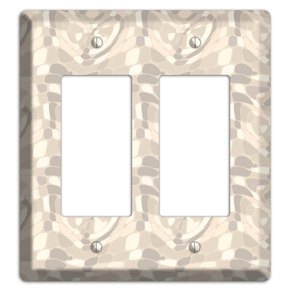 Beige Large Abstract 2 Rocker Wallplate