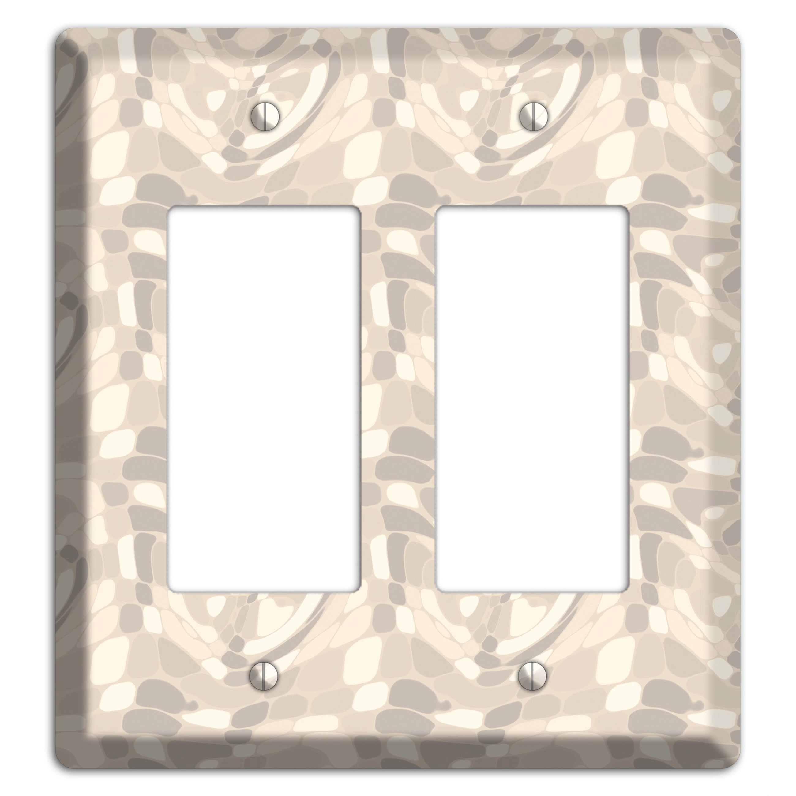 Beige Large Abstract 2 Rocker Wallplate