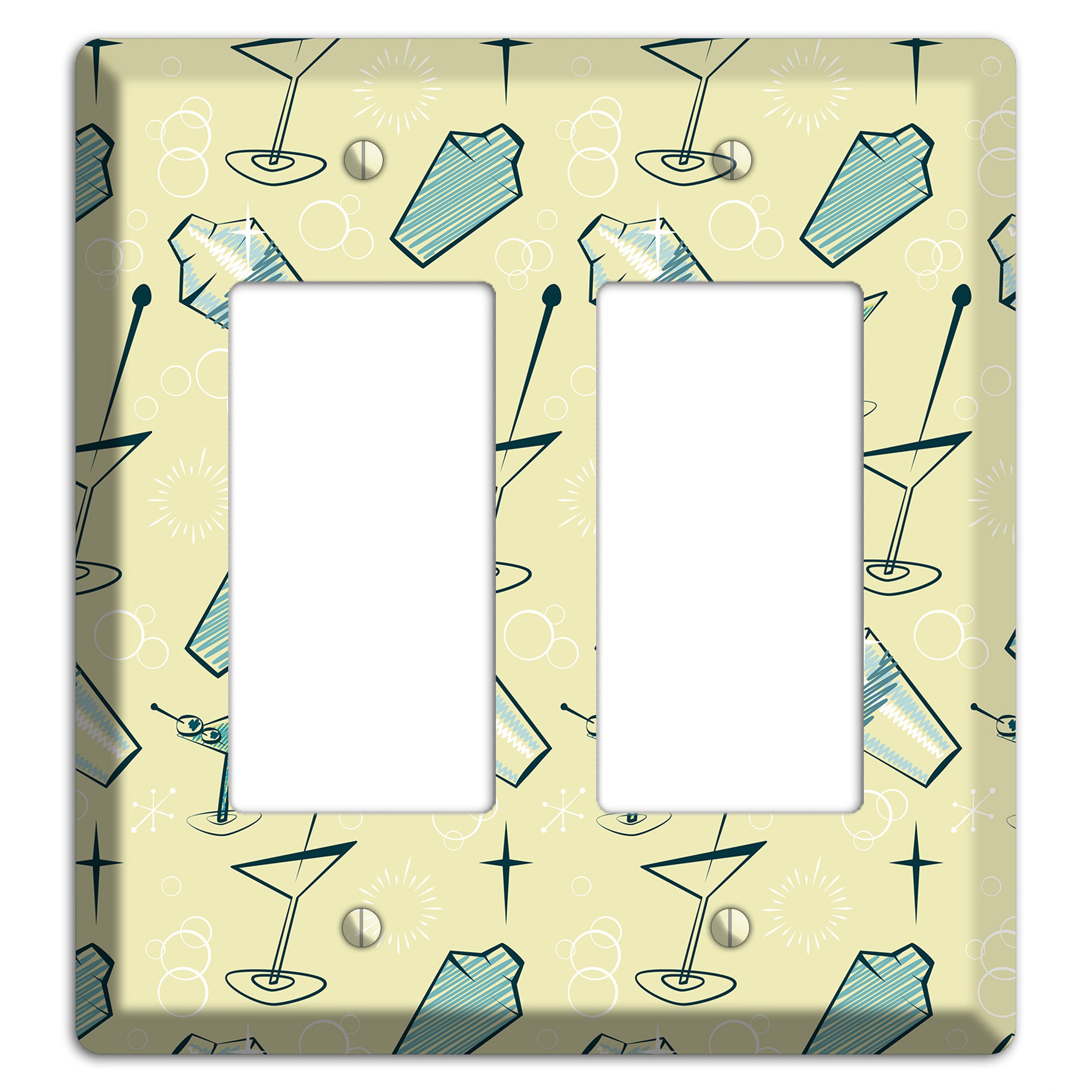 Retro Cocktails Lime 2 Rocker Wallplate