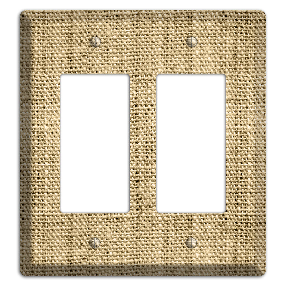 Indian Khaki Burlap 2 Rocker Wallplate