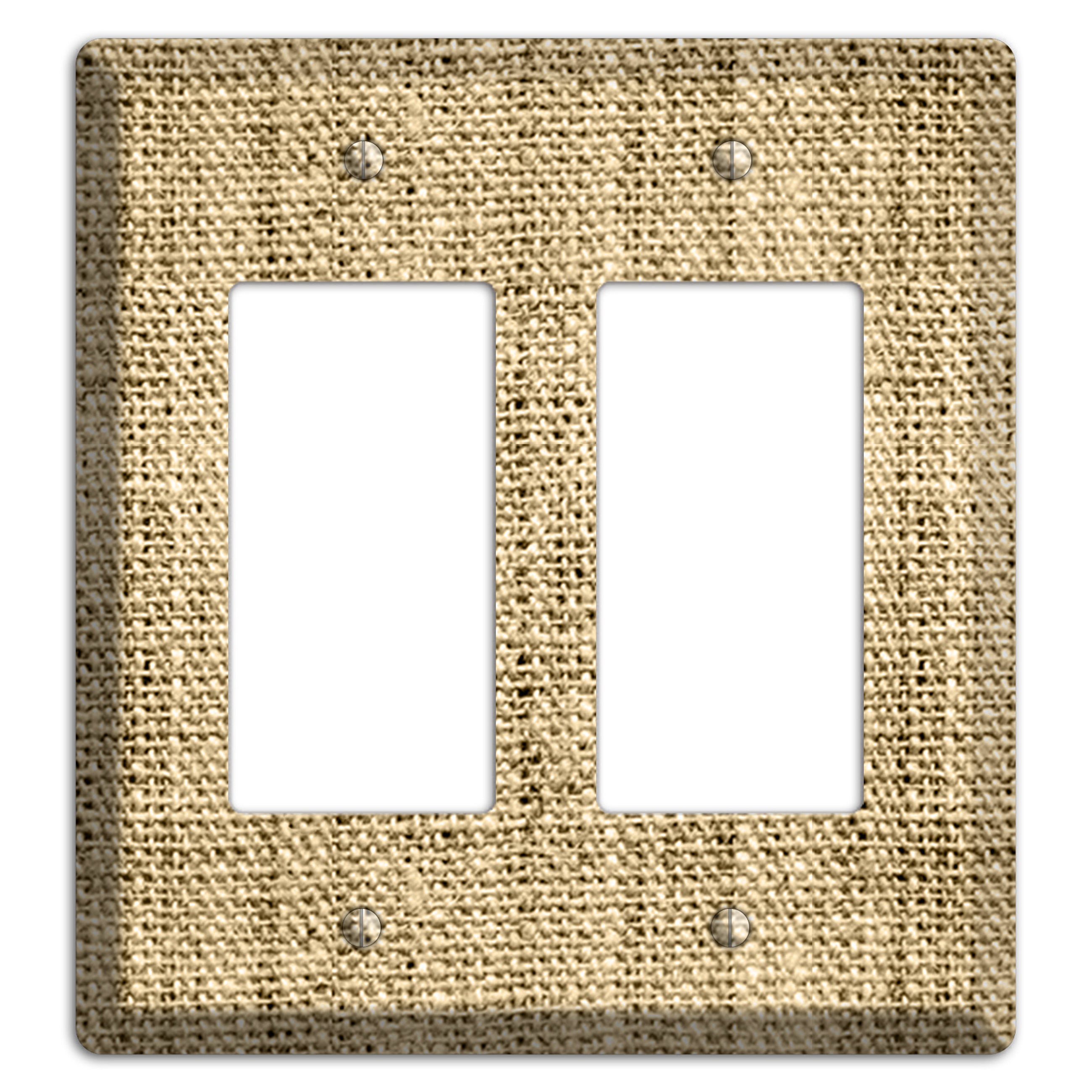 Indian Khaki Burlap 2 Rocker Wallplate