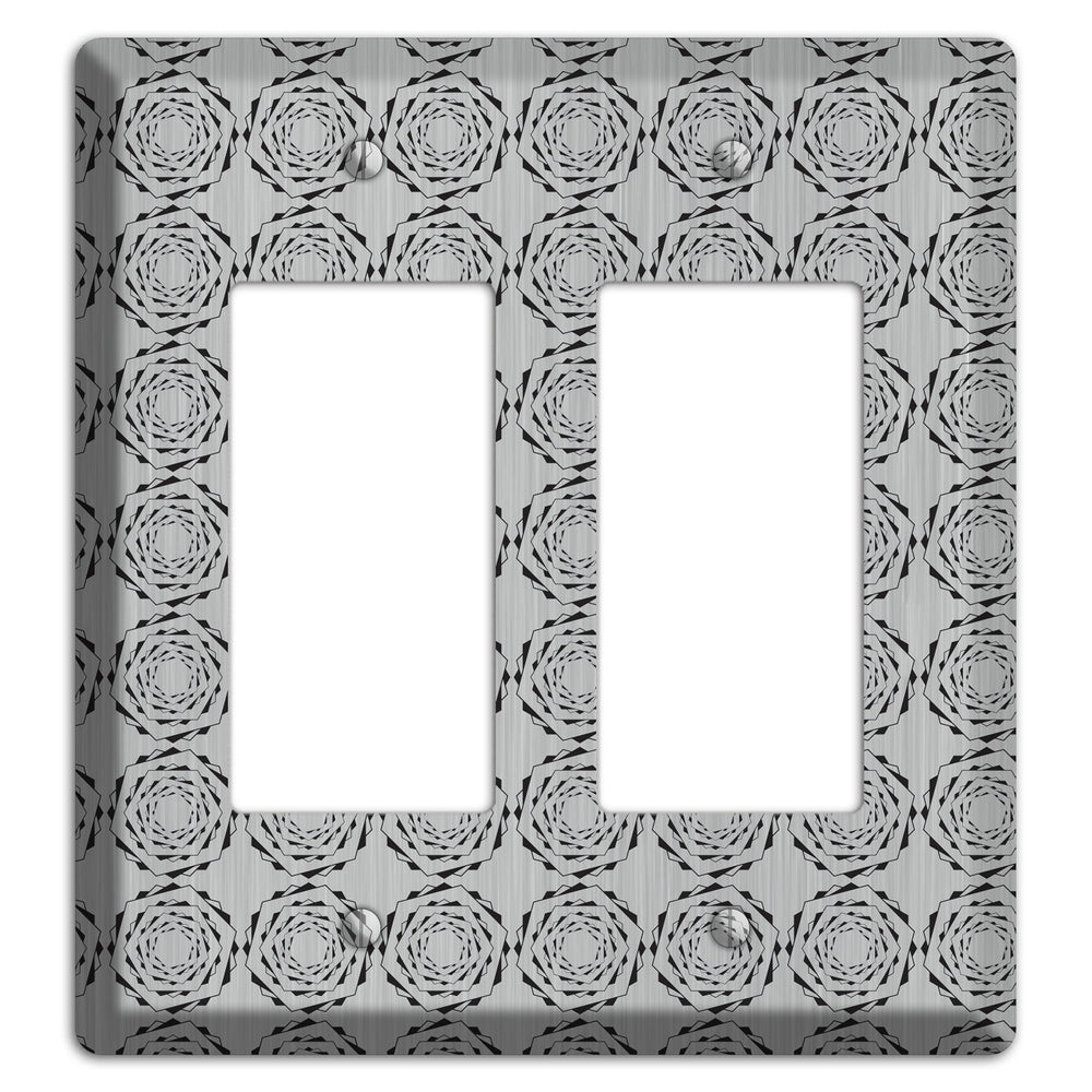 Hexagon Rotation Stainless Steel 2 Rocker Wallplate