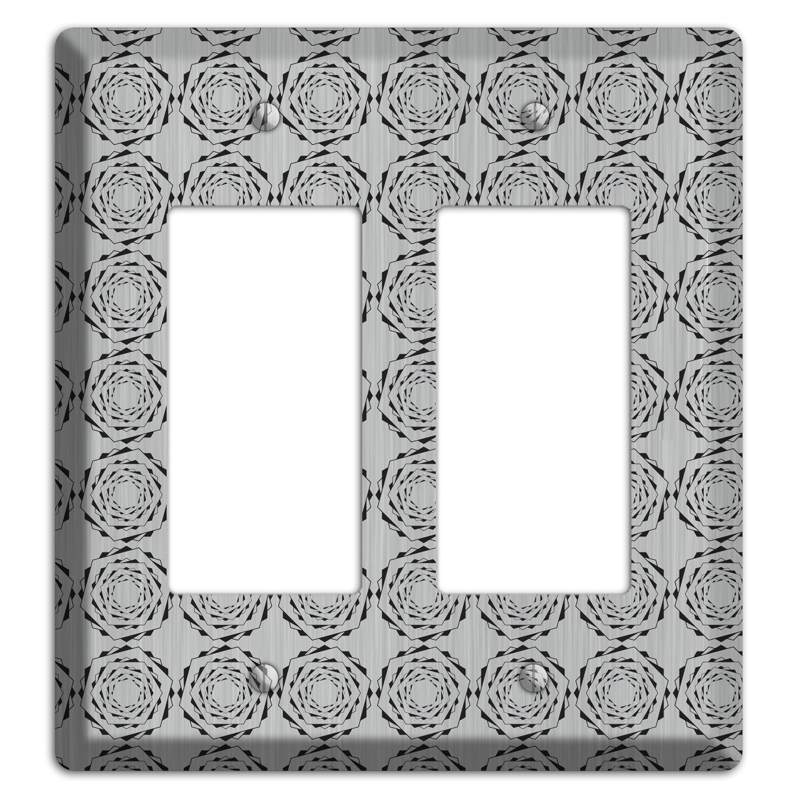 Hexagon Rotation  Stainless 2 Rocker Wallplate