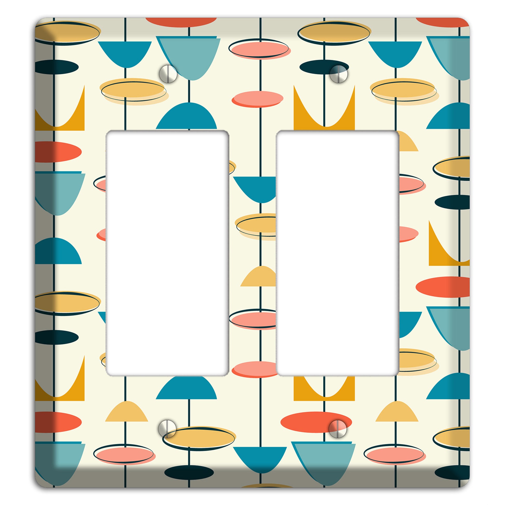 Retro Shapes 2 Rocker Wallplate