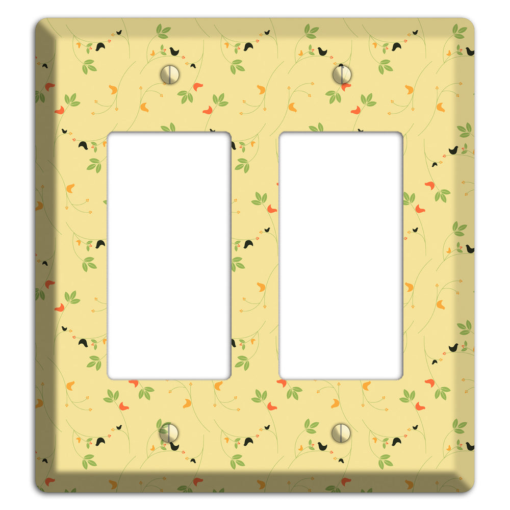 Tiny Yellow Flowers 2 Rocker Wallplate